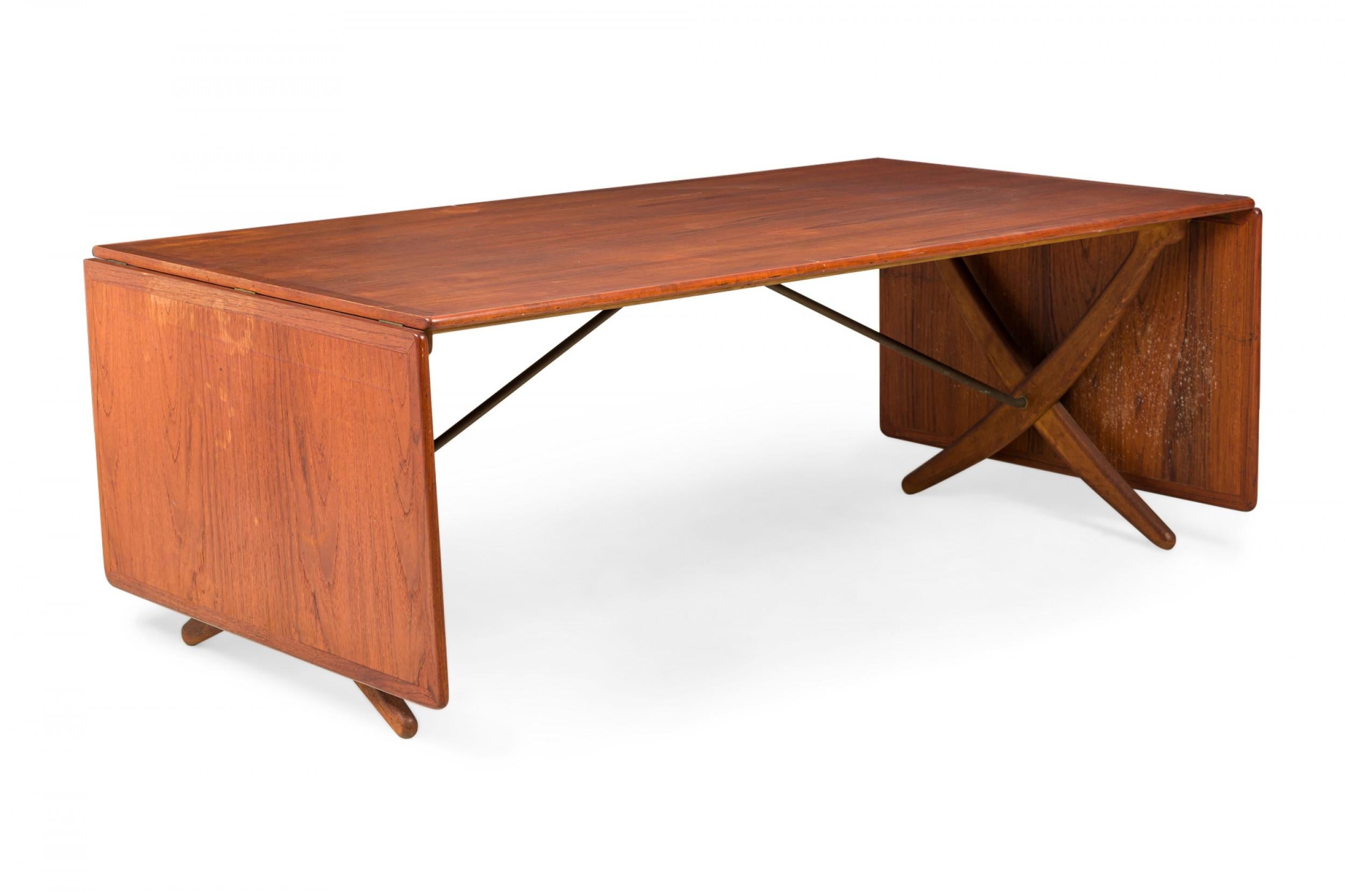 Mid-Century Modern Hans Wegner for Andreas Tuck American Mid-Century Drop Leaf Teak Dining Table For Sale