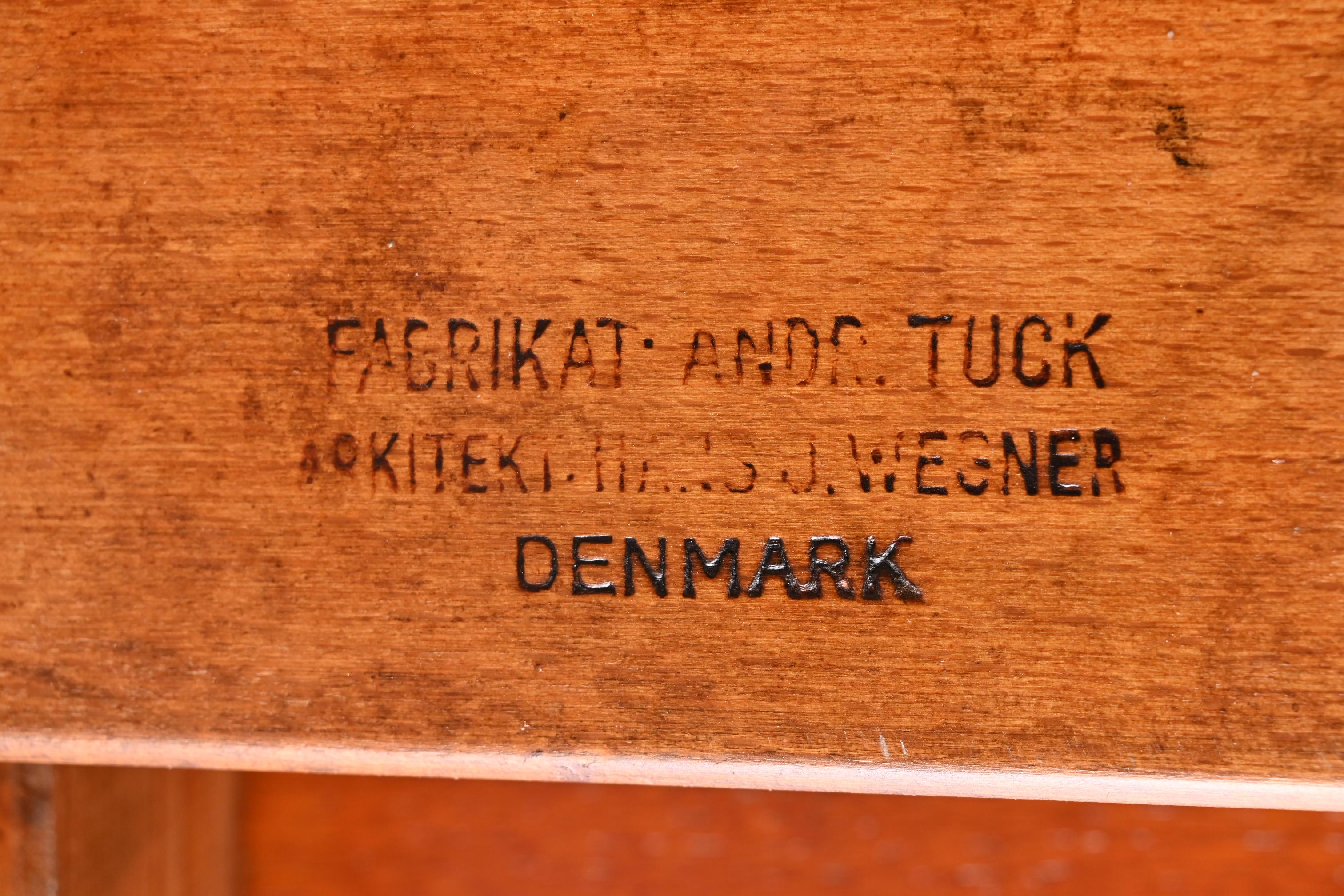 Table de salle à manger à rallonge moderne danoise en teck Hans Wegner pour Andreas Tuck en vente 4