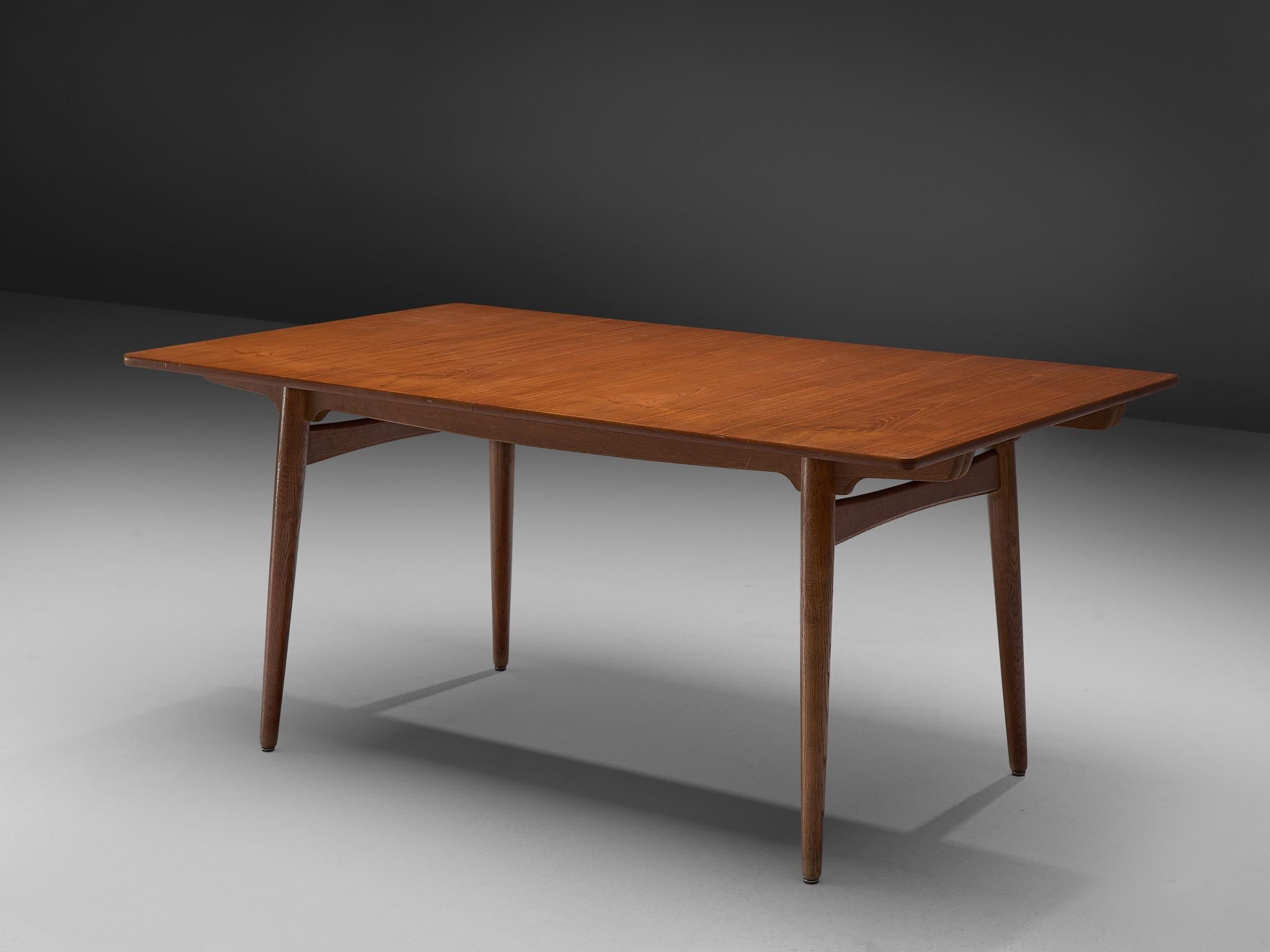 Hans Wegner for Andreas Tuck Extendable Table in Teak and Oak 2