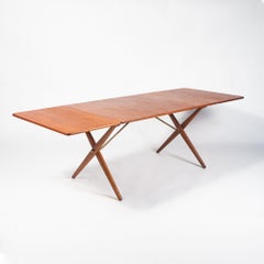 Hans Wegner For Andreas Tuck "Saw Horse" Extendable Dining Table in Teak and Oak