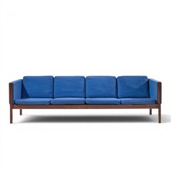Hans Wegner for AP Stolen AP62 Mid Century Rosewood 4 Seater Sofa