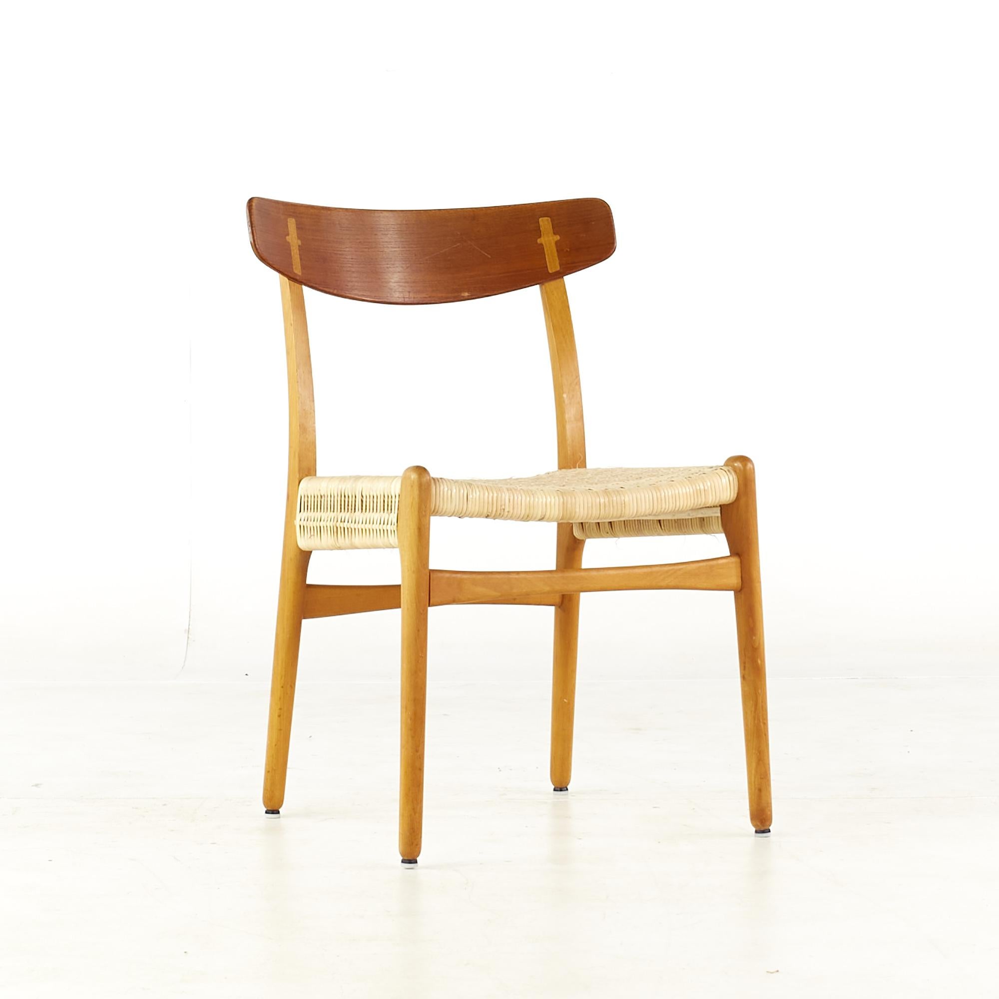Danish Hans Wegner for Carl Hansen and Son Midcentury Teak CH23 Dining Chairs, Pair For Sale