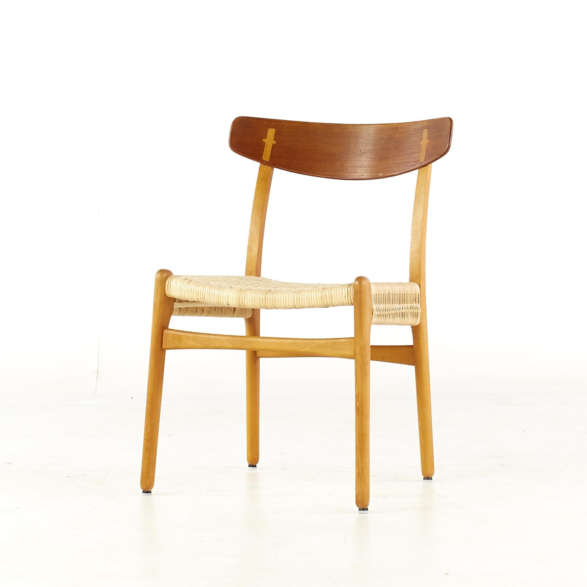 Late 20th Century Hans Wegner for Carl Hansen and Son Midcentury Teak CH23 Dining Chairs, Pair For Sale