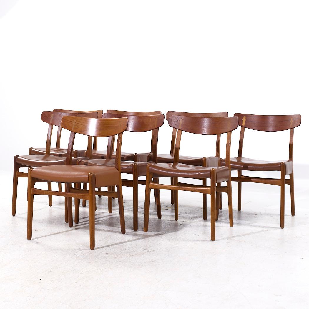 Mid-Century Modern Hans Wegner for Carl Hansen CH23 Teak Dining Chairs - Set of 8