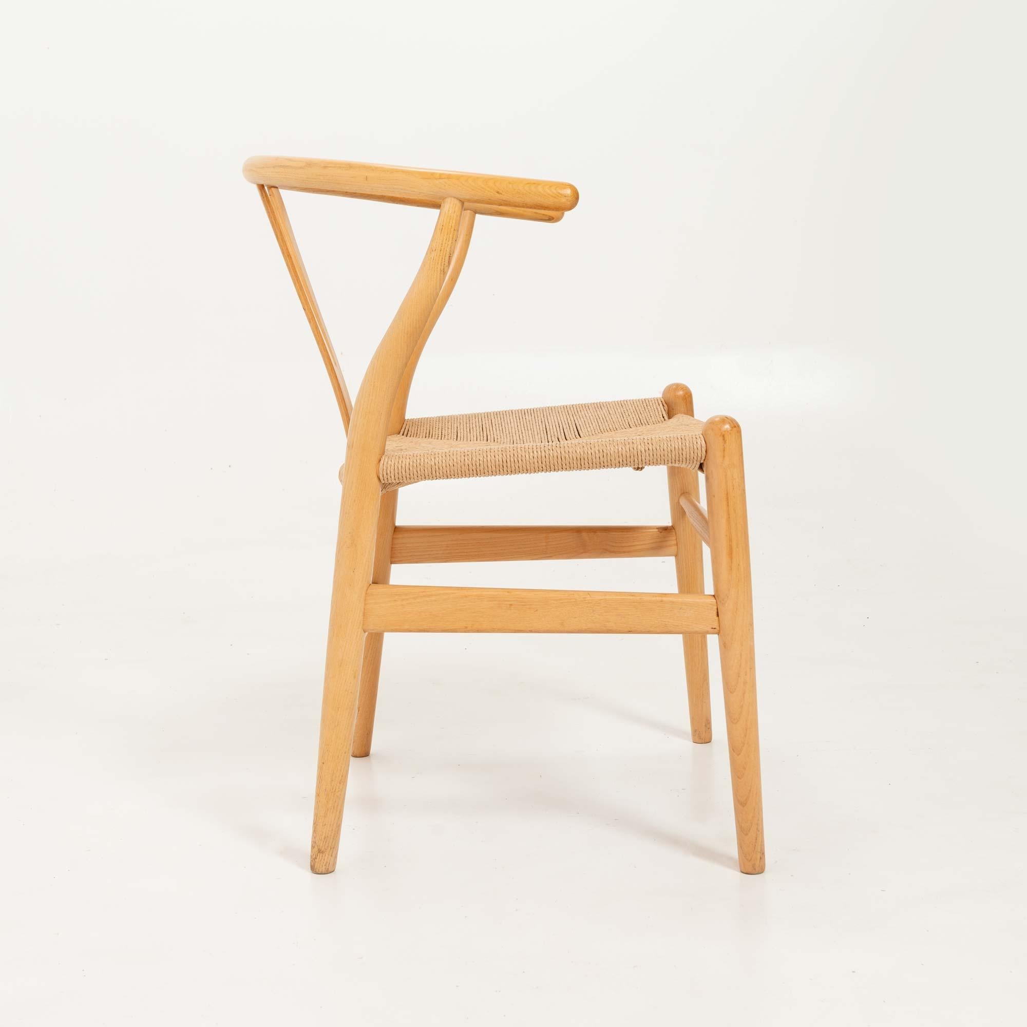 Hans Wegner für Carl Hansen & Sohn Wishbone-Stühle, 6er-Set aus Eiche und Papierkordel im Angebot 4