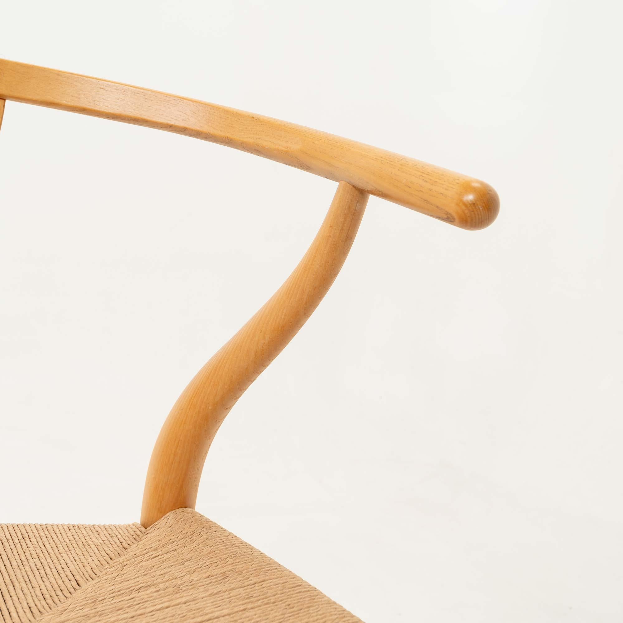 Hans Wegner für Carl Hansen & Sohn Wishbone-Stühle, 6er-Set aus Eiche und Papierkordel im Angebot 5
