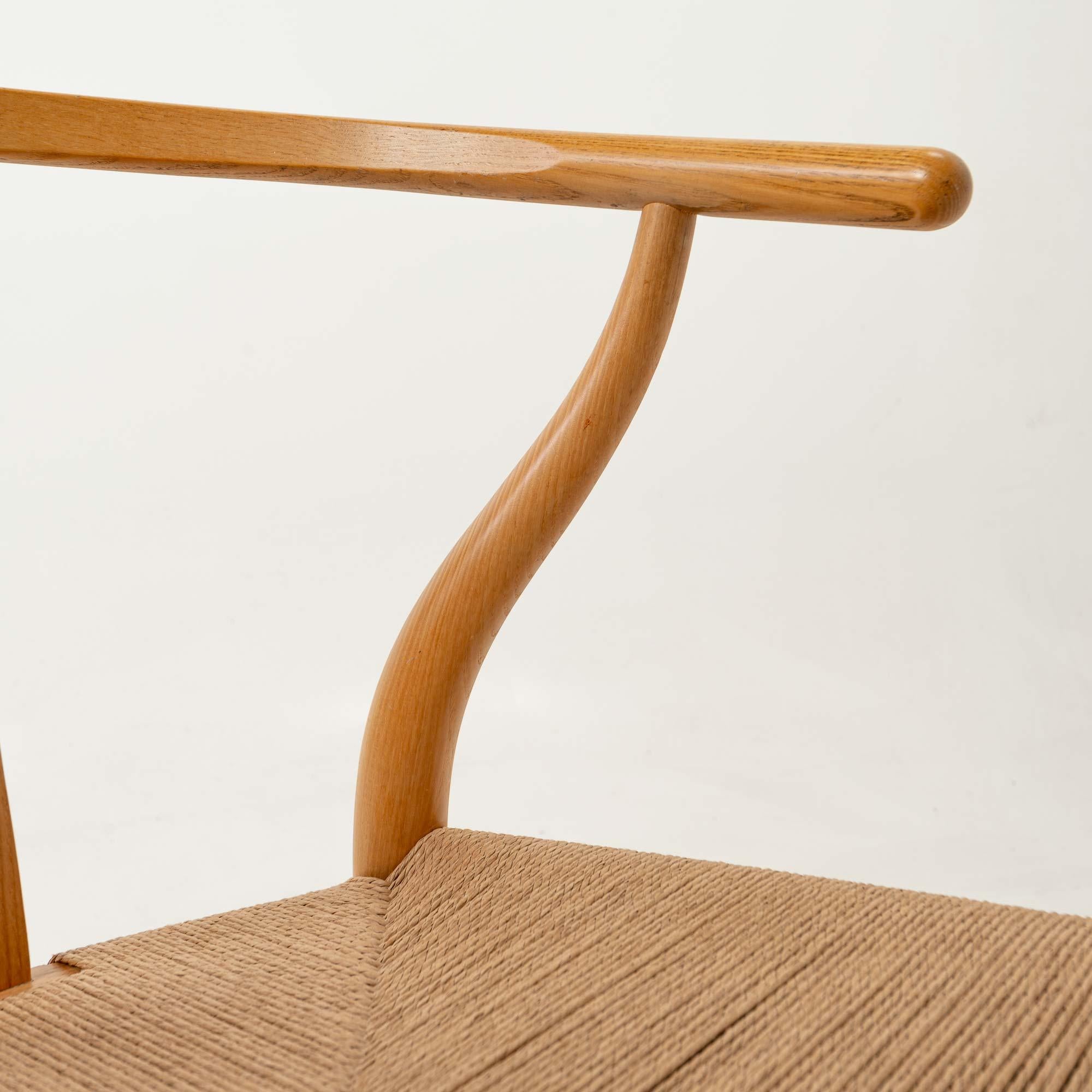 Hans Wegner für Carl Hansen & Sohn Wishbone-Stühle, 6er-Set aus Eiche und Papierkordel im Angebot 7