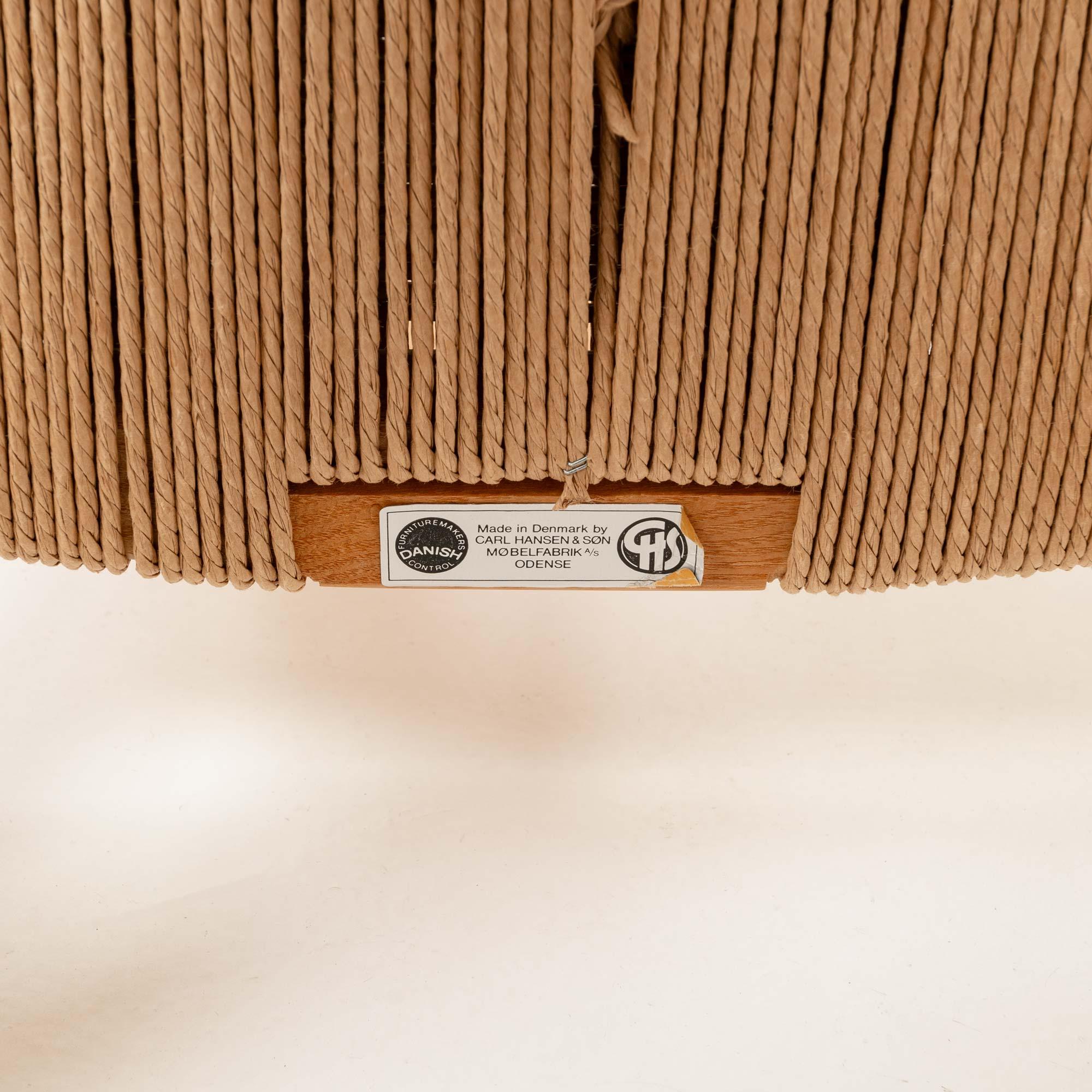 Hans Wegner für Carl Hansen & Sohn Wishbone-Stühle, 6er-Set aus Eiche und Papierkordel im Angebot 8
