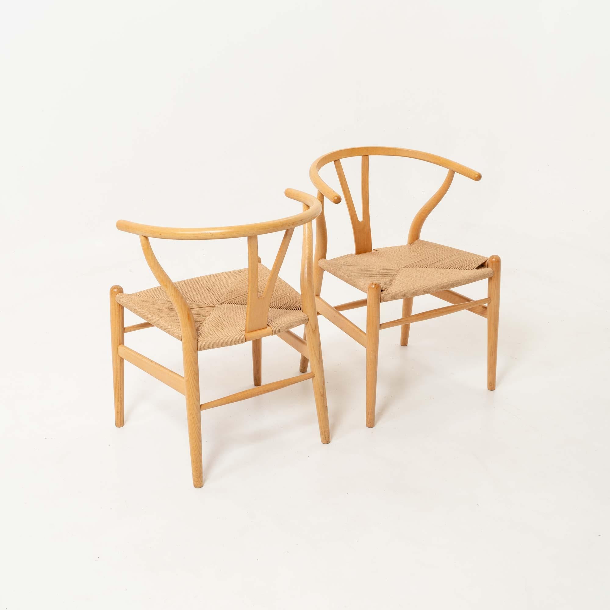Hans Wegner für Carl Hansen & Sohn Wishbone-Stühle, 6er-Set aus Eiche und Papierkordel im Zustand „Gut“ im Angebot in Seattle, WA