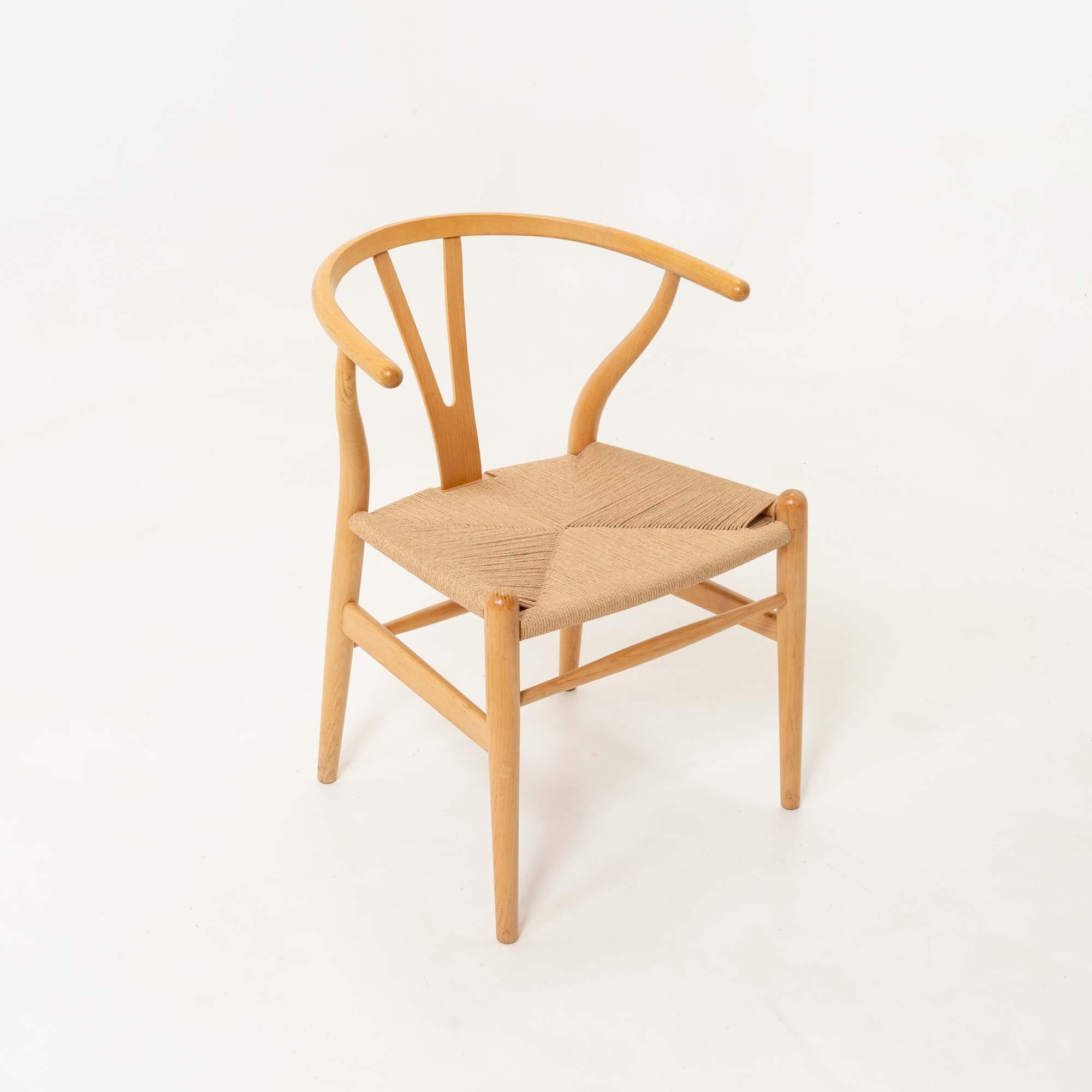 Hans Wegner für Carl Hansen & Sohn Wishbone-Stühle, 6er-Set aus Eiche und Papierkordel im Angebot 3