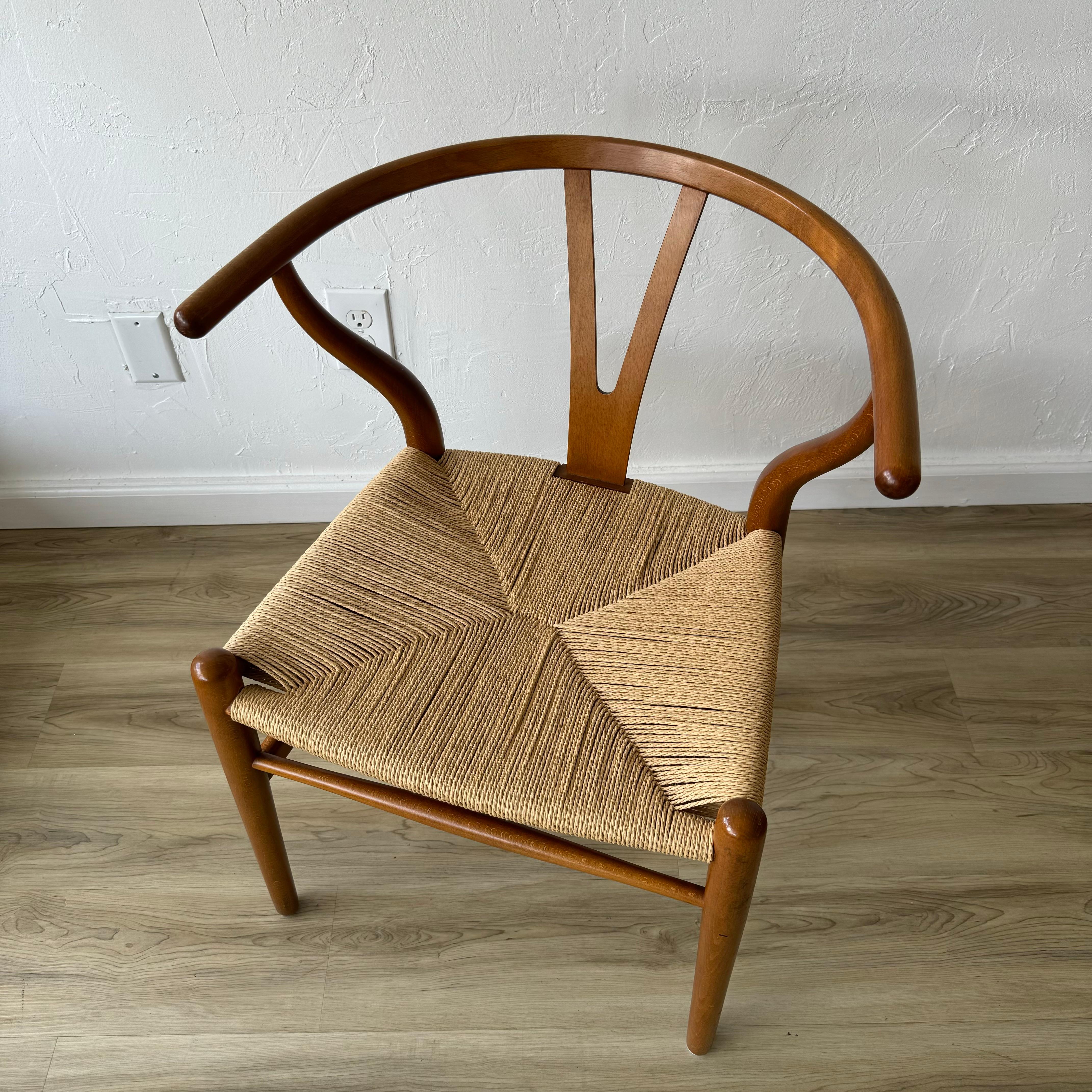 Fin du 20e siècle Chaise de salle à manger Wishbone de Hans Wegner pour Carl Hansen en vente
