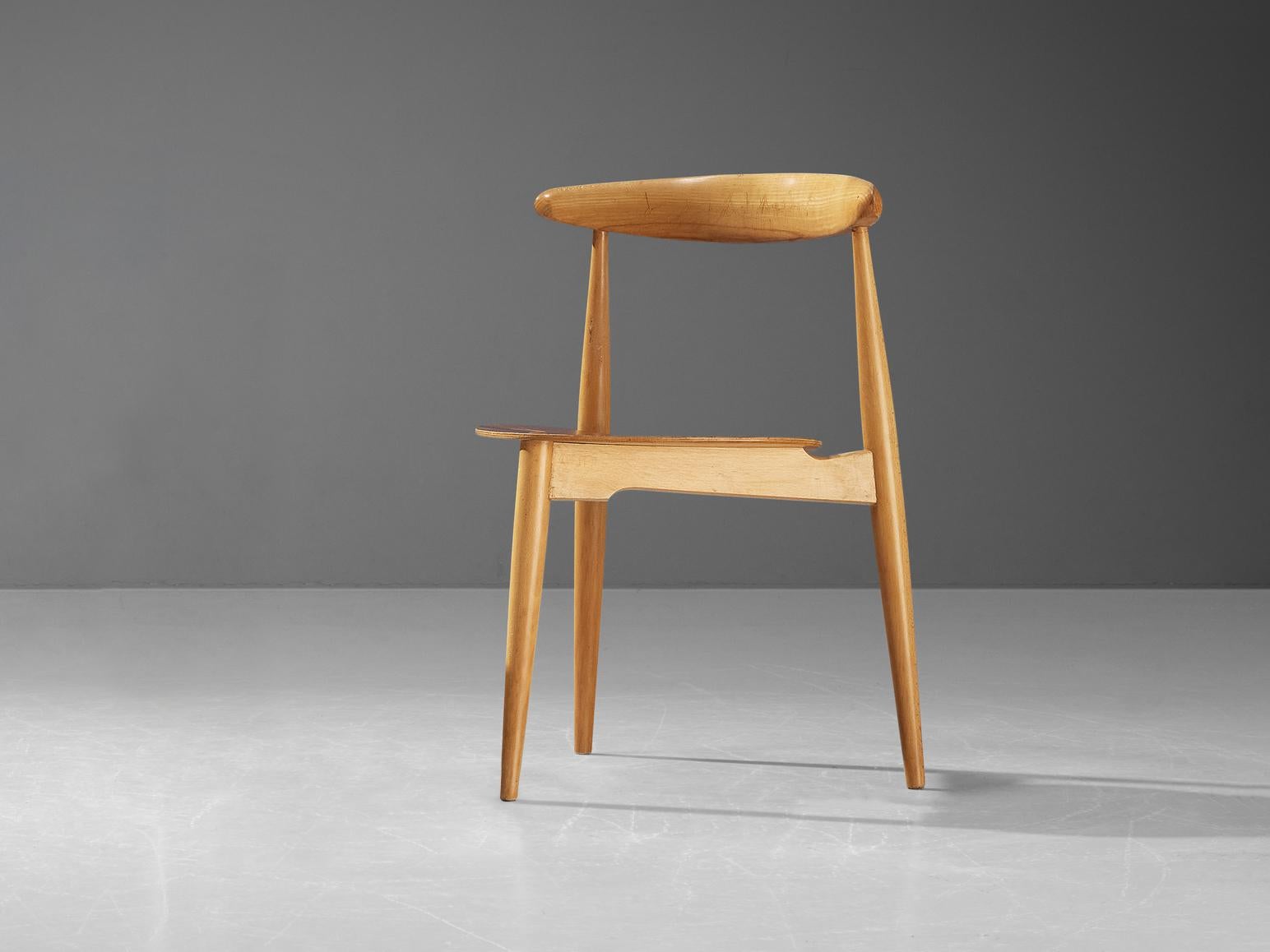 Danish Hans Wegner for Fritz Hansen ‘Heart’ Dining Chair Model ‘4103’