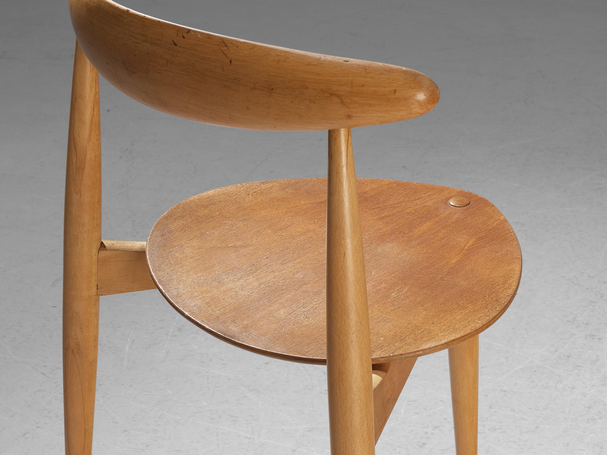 Hans Wegner for Fritz Hansen ‘Heart’ Dining Chair Model ‘4103’ In Good Condition In Waalwijk, NL