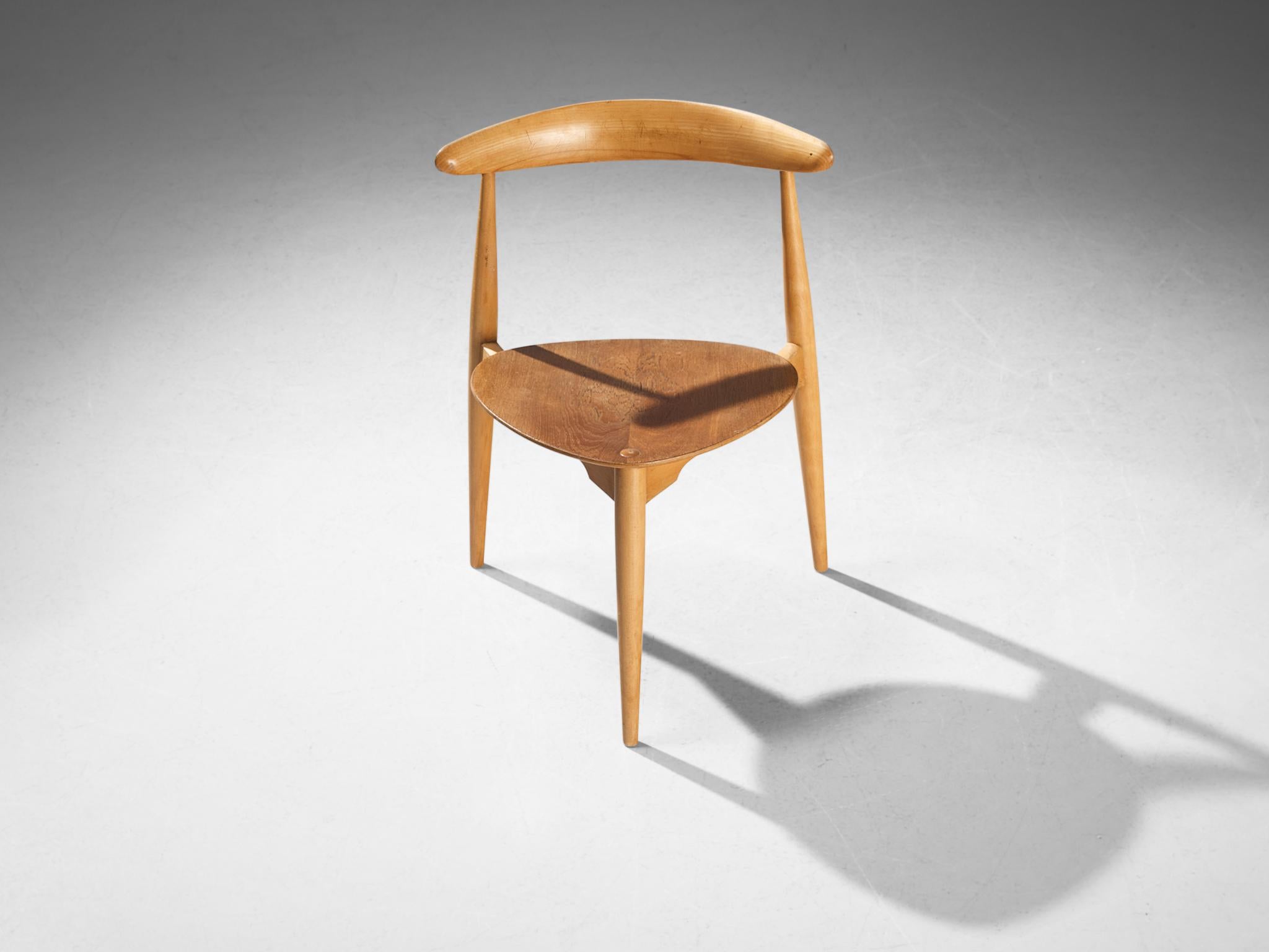 Mid-20th Century Hans Wegner for Fritz Hansen ‘Heart’ Dining Chair Model ‘4103’