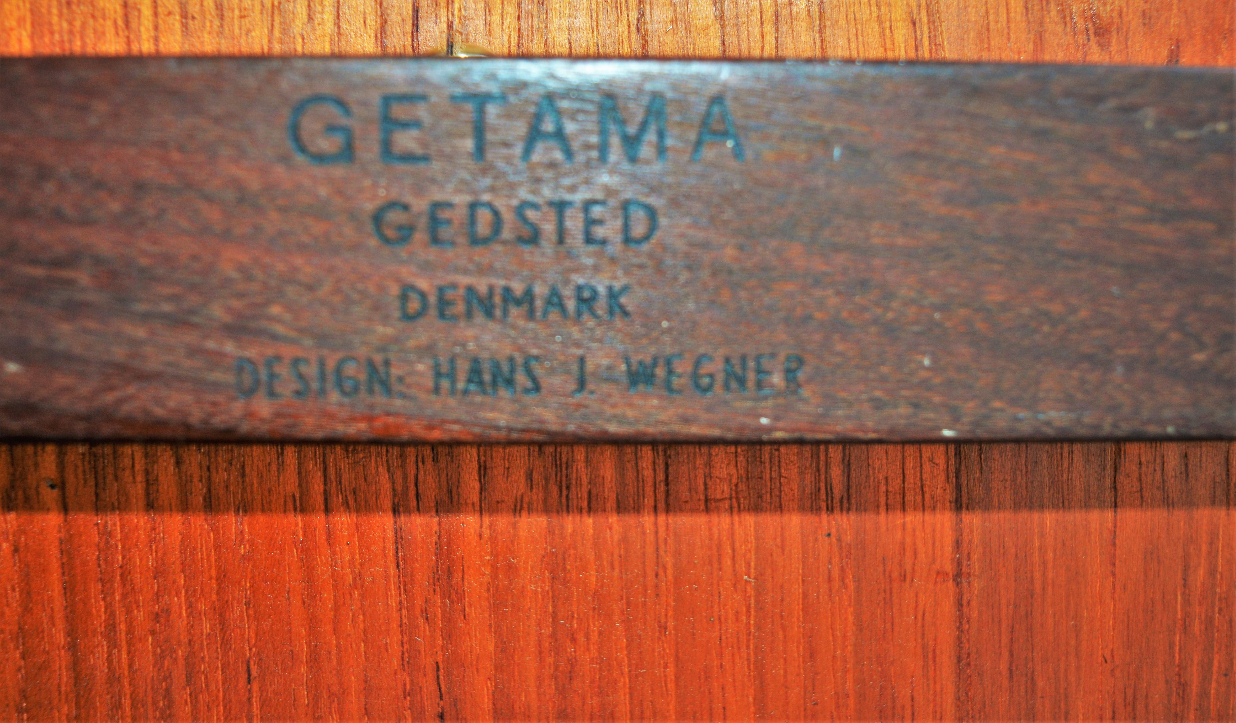 Hans Wegner for GETAMA Danish Modern Teak and Cane Queen Size Platform Bed 6