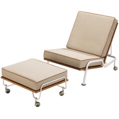Hans Wegner for Getama Rare ‘GE 440’ Lounge Chair with Ottoman