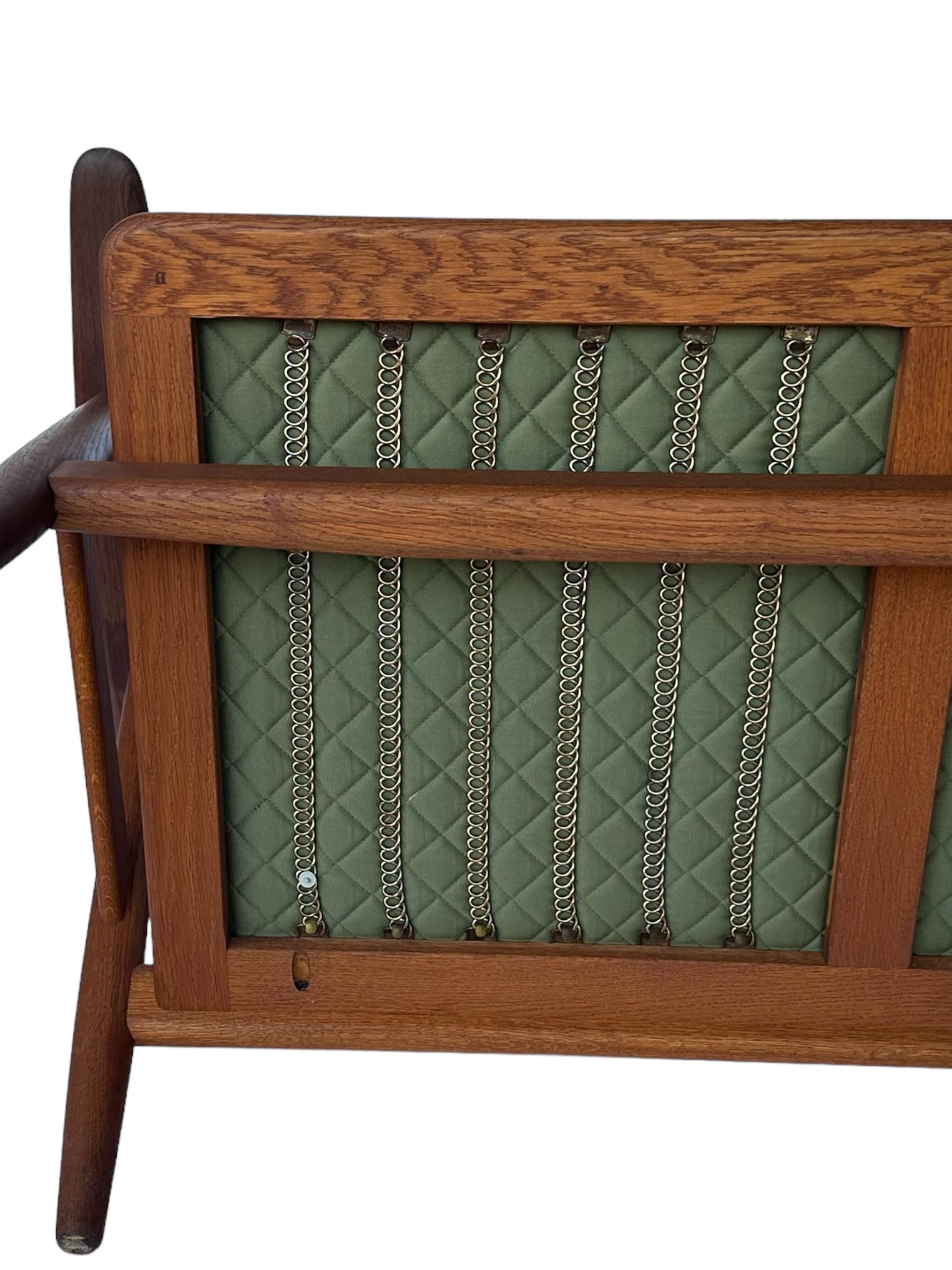 Hans J. Wegner for Getama Signed Sofa with new Mataram Upholstery For Sale 12