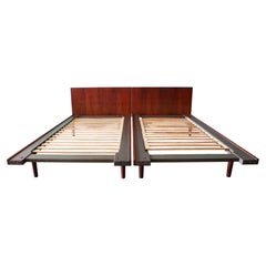Hans Wegner for Getama Teak King Bed (two twins) Mid Century Danish Modern