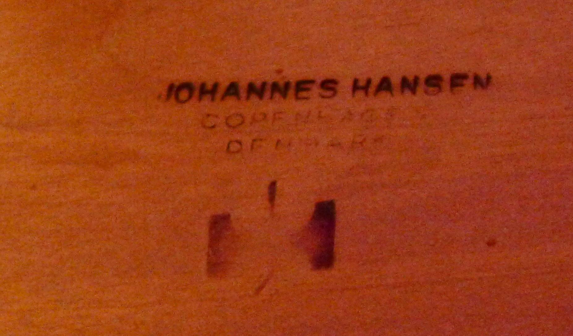 Hans Wegner für Johannes Hansen, 1950er Jahre, seltener Wishbone-Schreibtisch aus Eiche, Modell JH-563 im Angebot 4