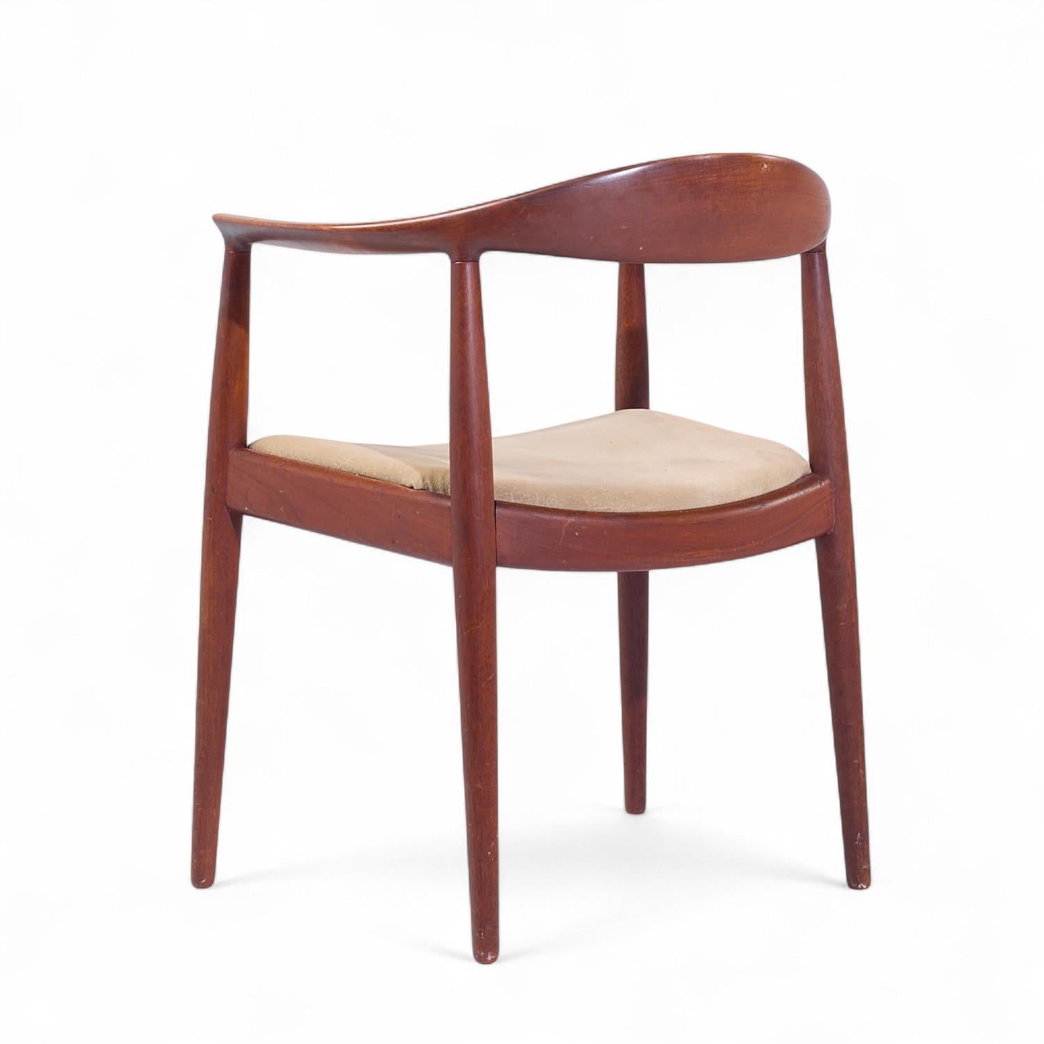 Chaise en teck danois Hans Wegner pour Johannes Hansen Bon état - En vente à Countryside, IL