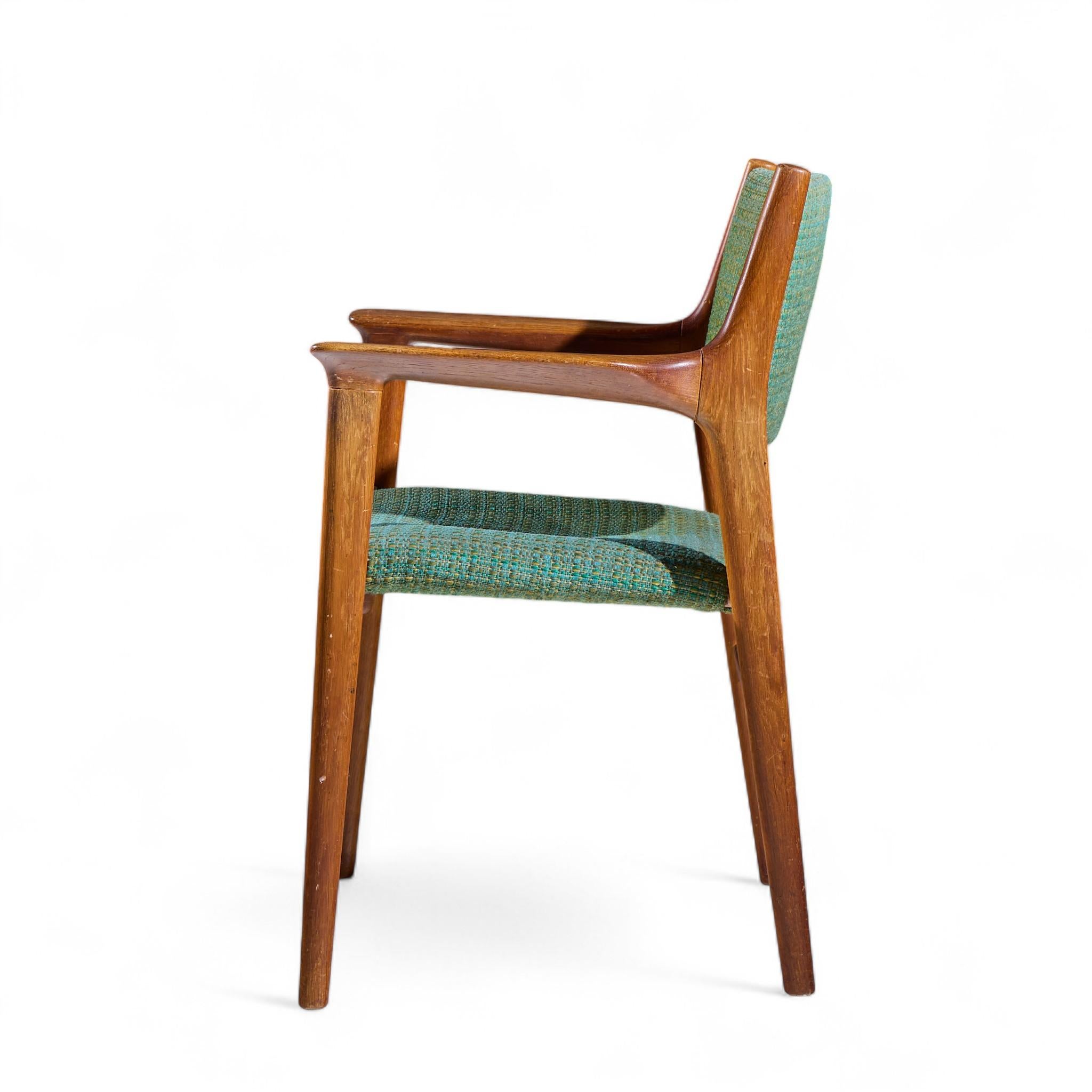 Tissu d'ameublement Hans Wegner pour Johannes Hansen JH515 Chaises d'appoint danoises en teck - Paire en vente