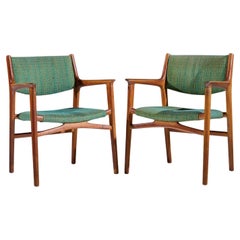 Hans Wegner for Johannes Hansen JH515 Danish Teak Occasional Chairs - Pair