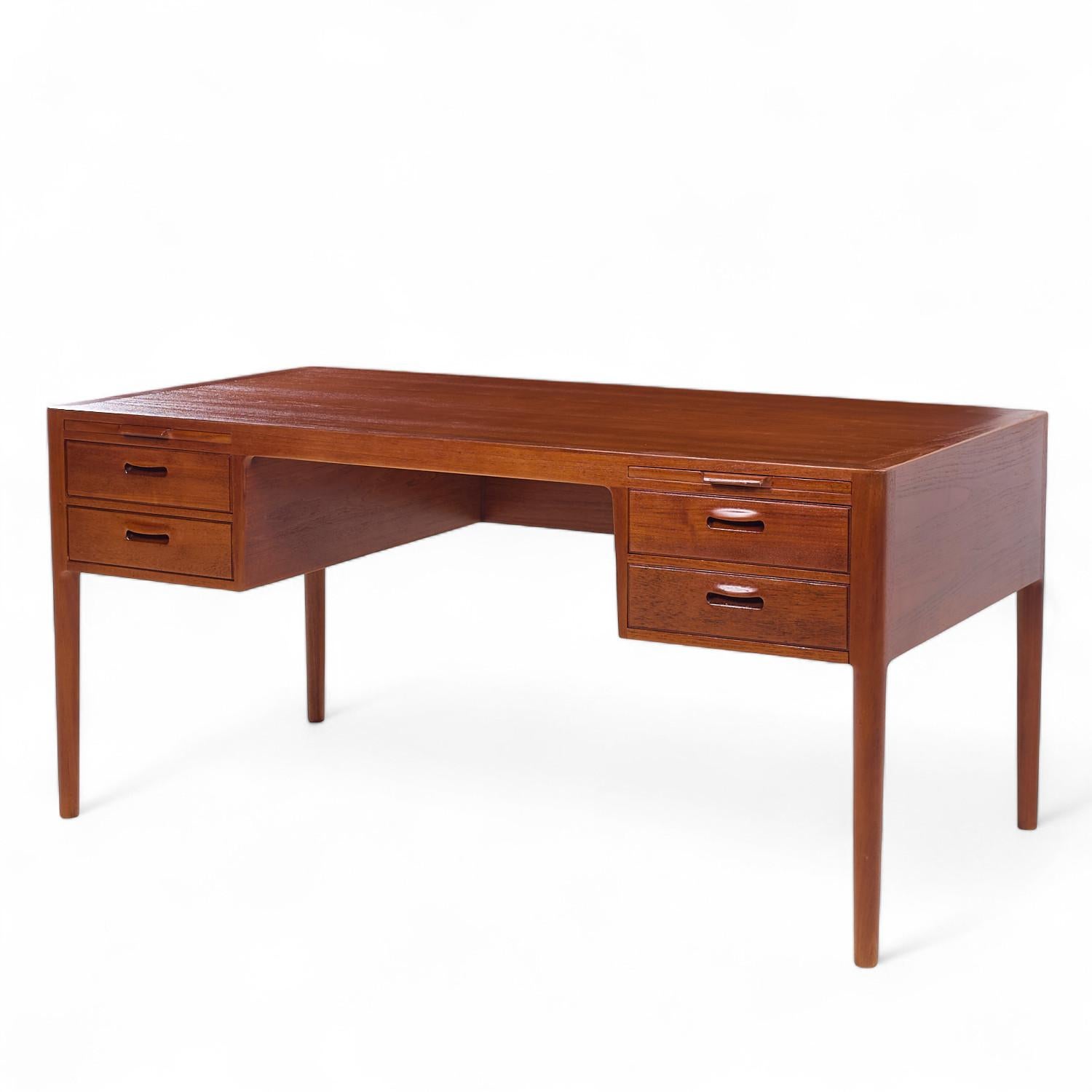 Mid-Century Modern Hans Wegner for Johannes Hansen Model 573 Mid Century Danish Teak Desk For Sale