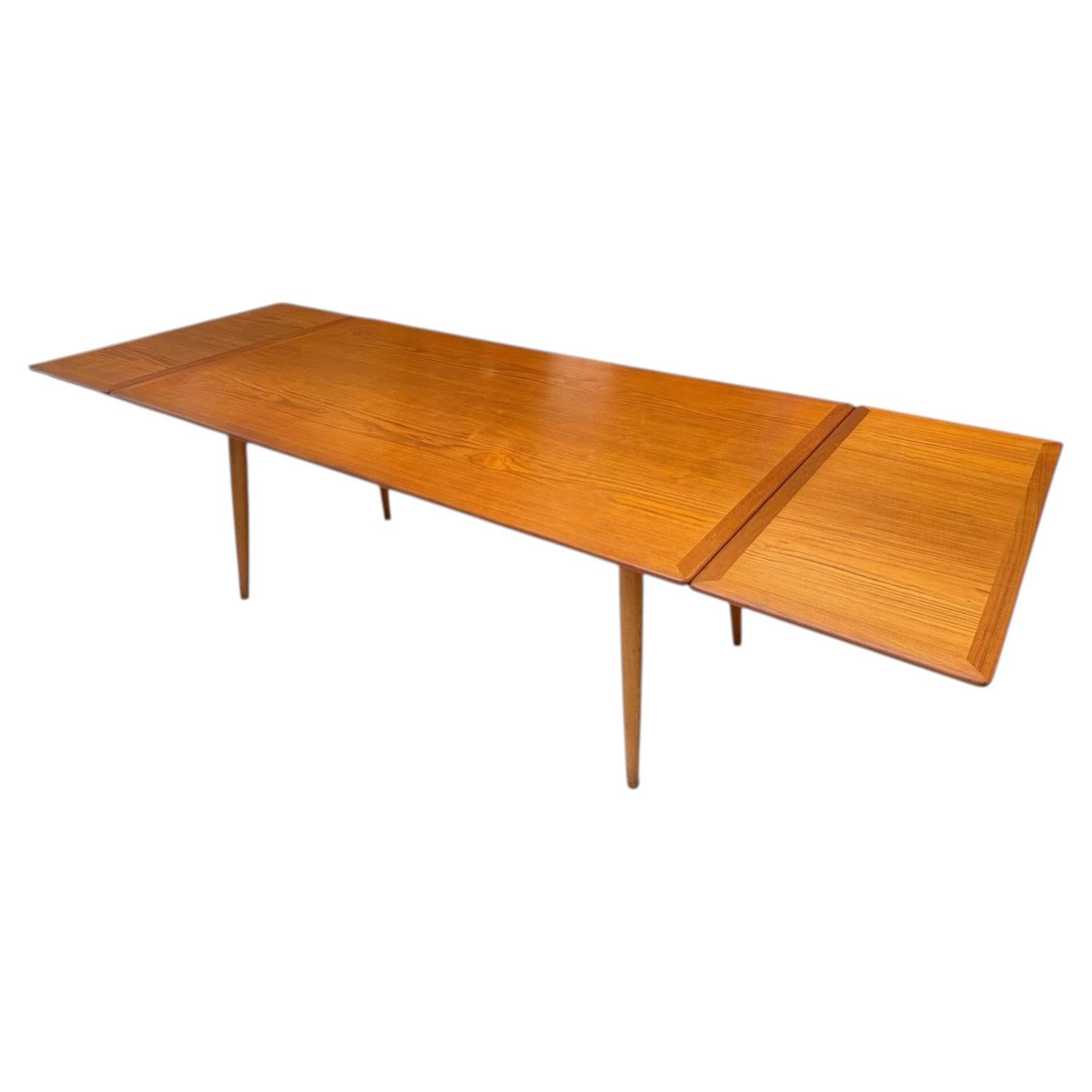 Hans Wegner for Johannes Hansen Model JH-570 Teak & Oak Extendable Dining Table