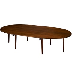Hans Wegner for Johannes Hansen Rare Large Dining or Conference Table in Mahogany