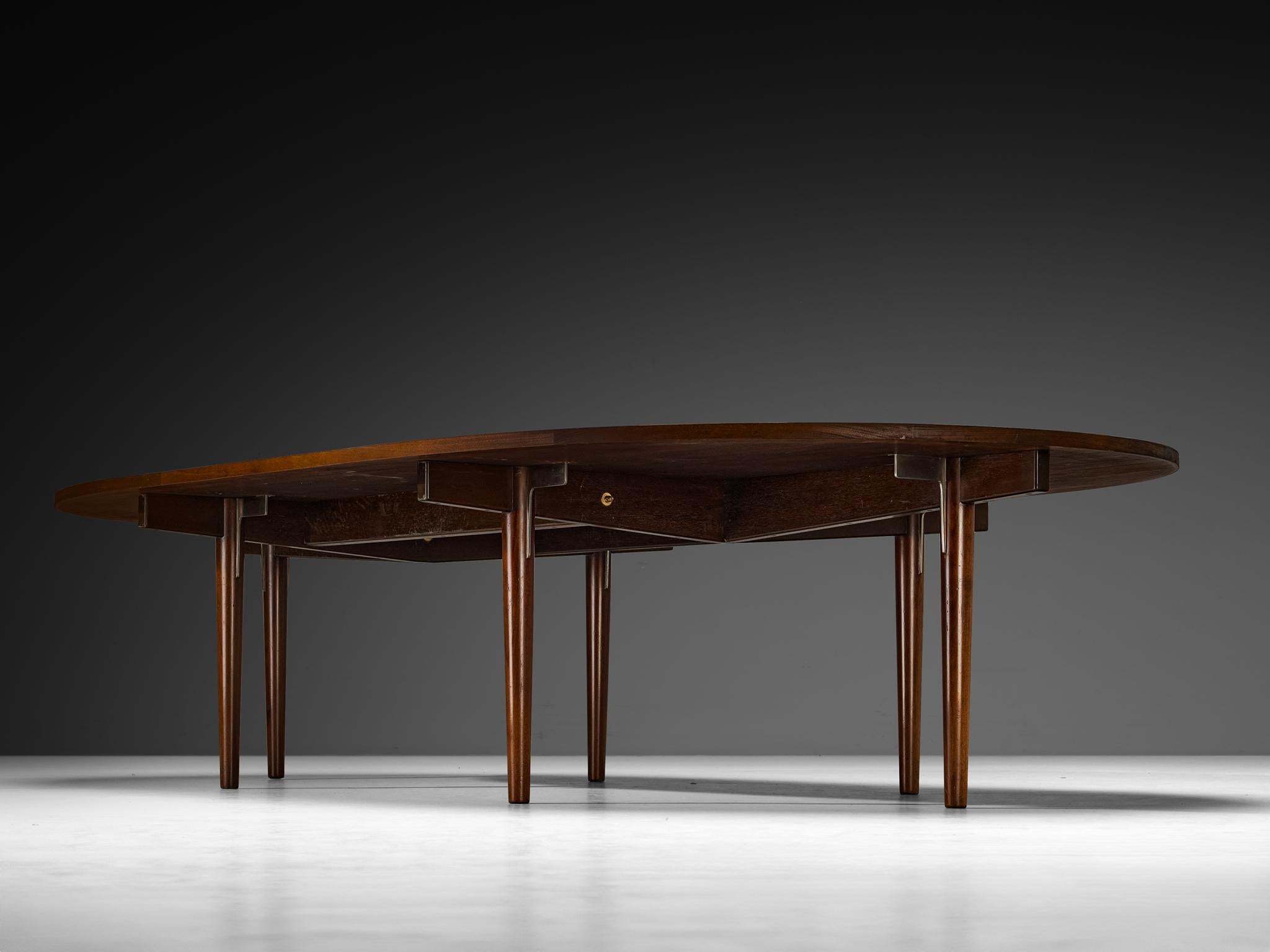 Hans Wegner per Johannes Hansen Raro Grande Tavolo da Pranzo in Mogano in vendita 2