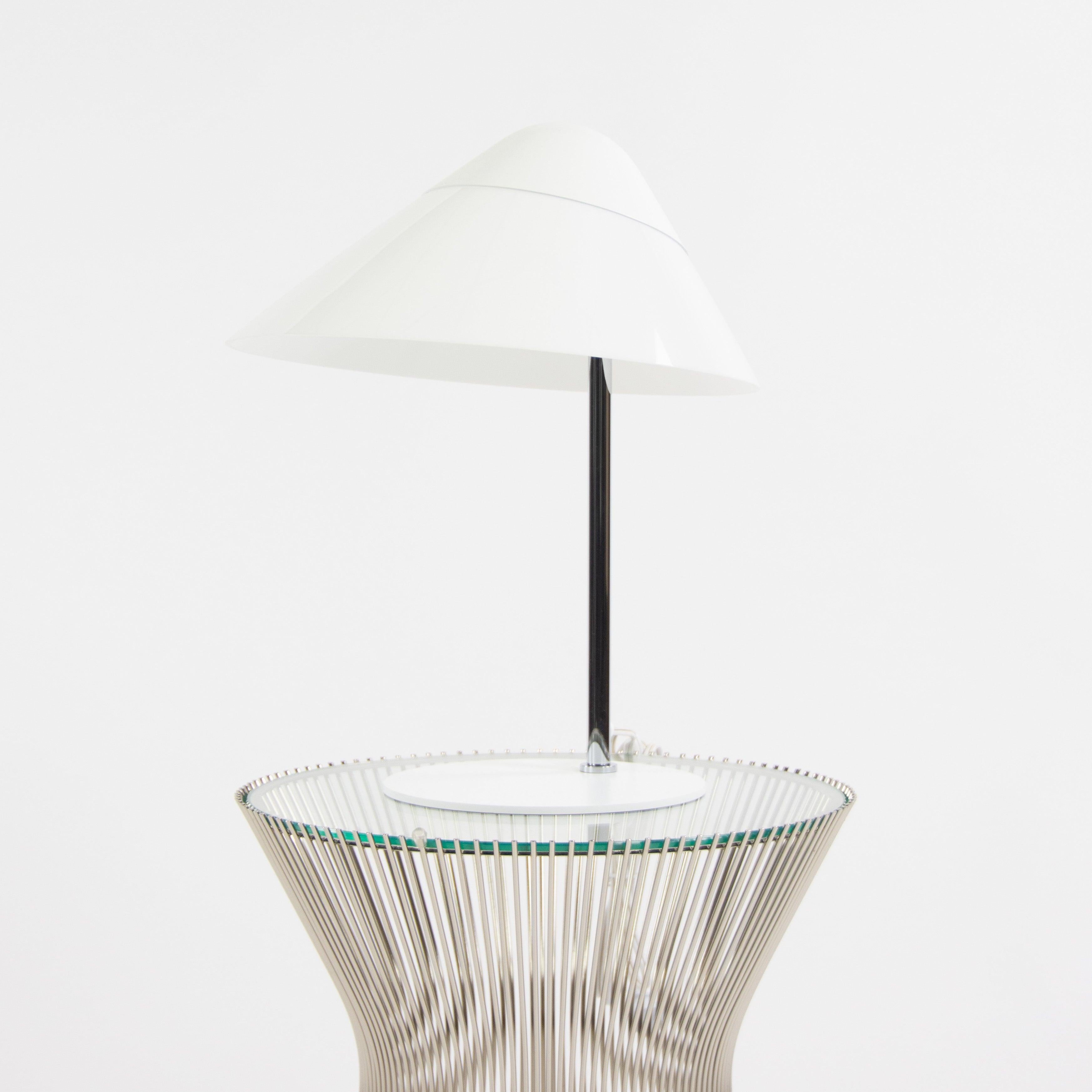 Hans Wegner pour Pandul Opala B01 lampe de bureau blanche et chromée