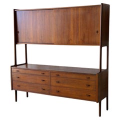 Hans Wegner for Ry Mobler Large Teak Credenza with Hutch Danish Vintage 1960s