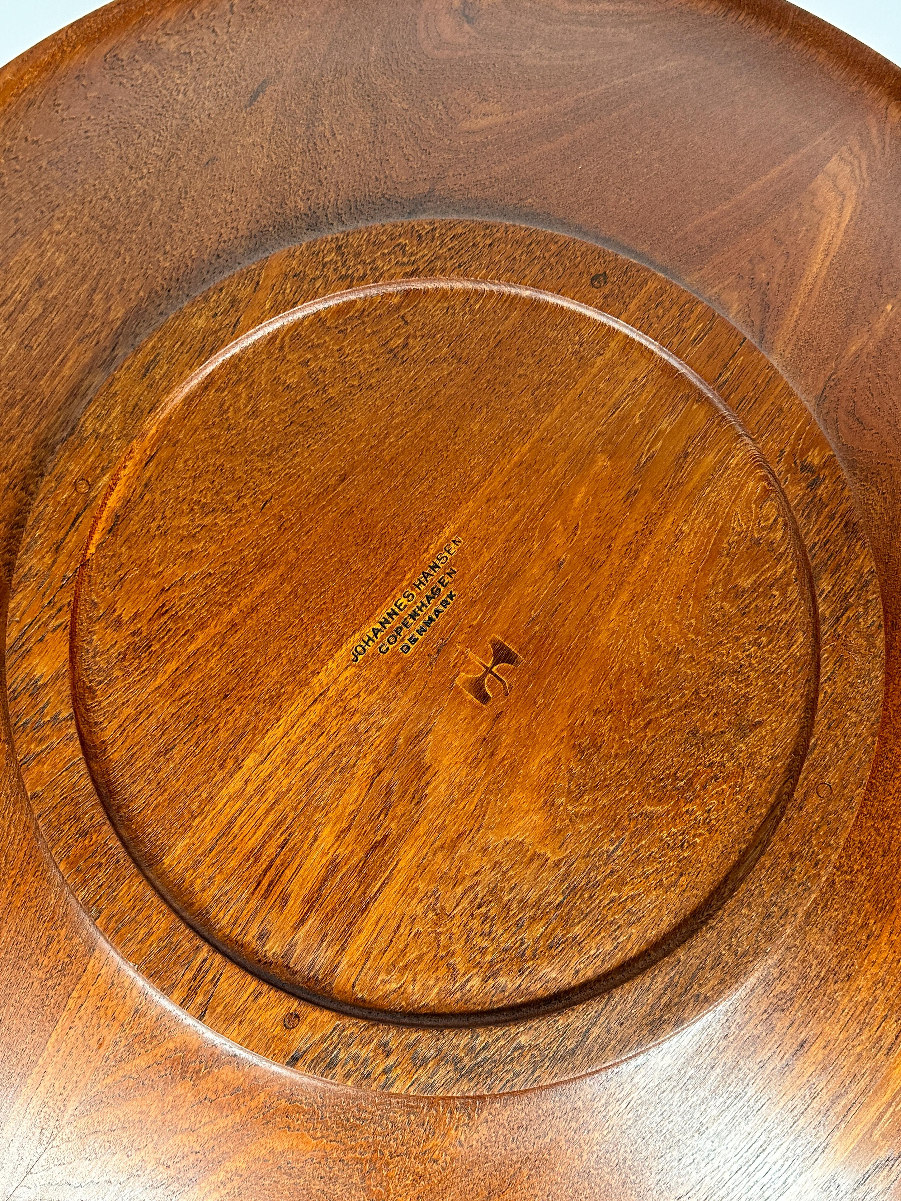 Hans Wegner Fruit Bowl JH586 Johannes Hansen Teak Coffee Table, 1956 For Sale 6