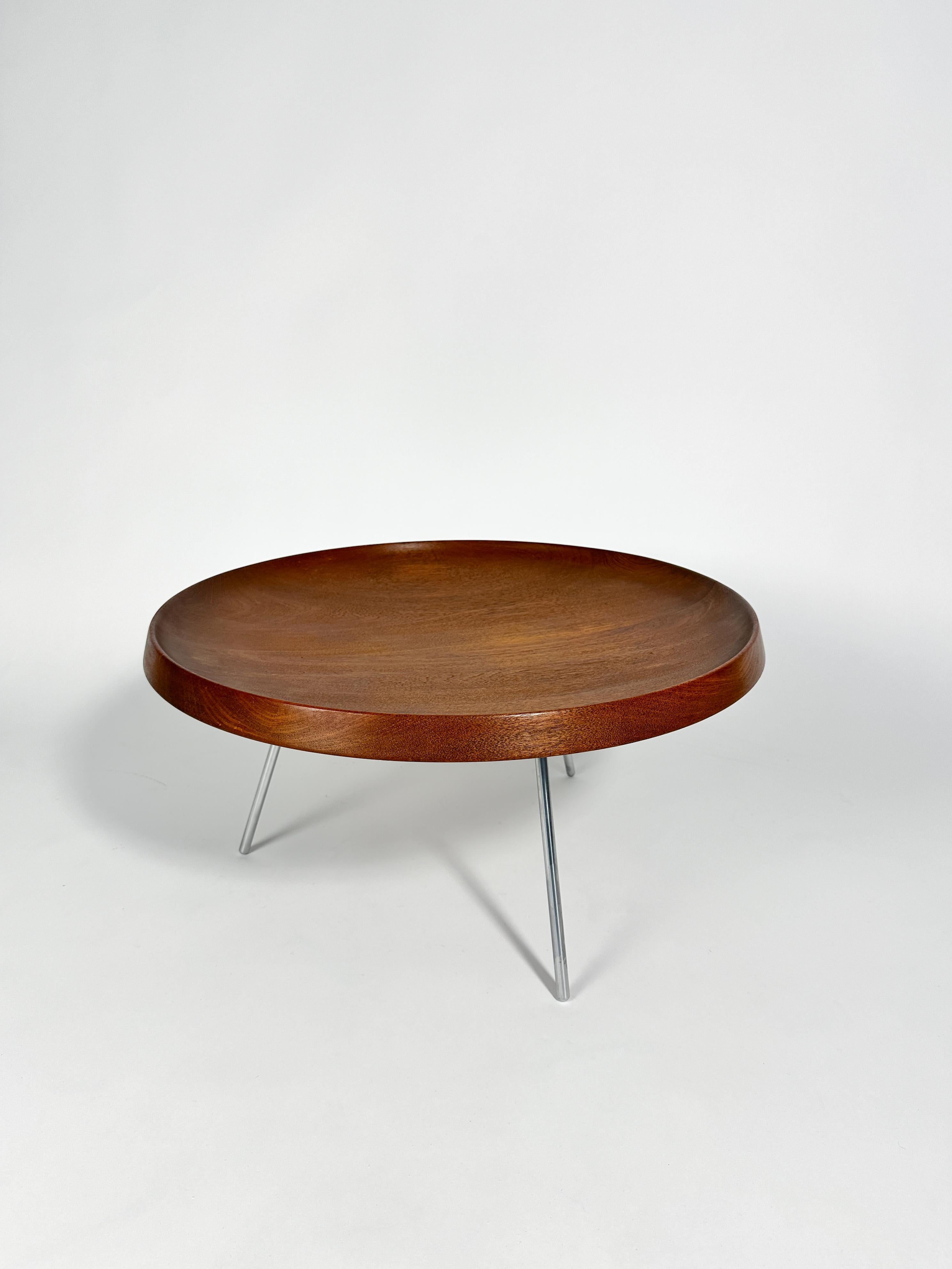 Mid-Century Modern Hans Wegner Fruit Bowl JH586 Johannes Hansen Teak Coffee Table, 1956 For Sale