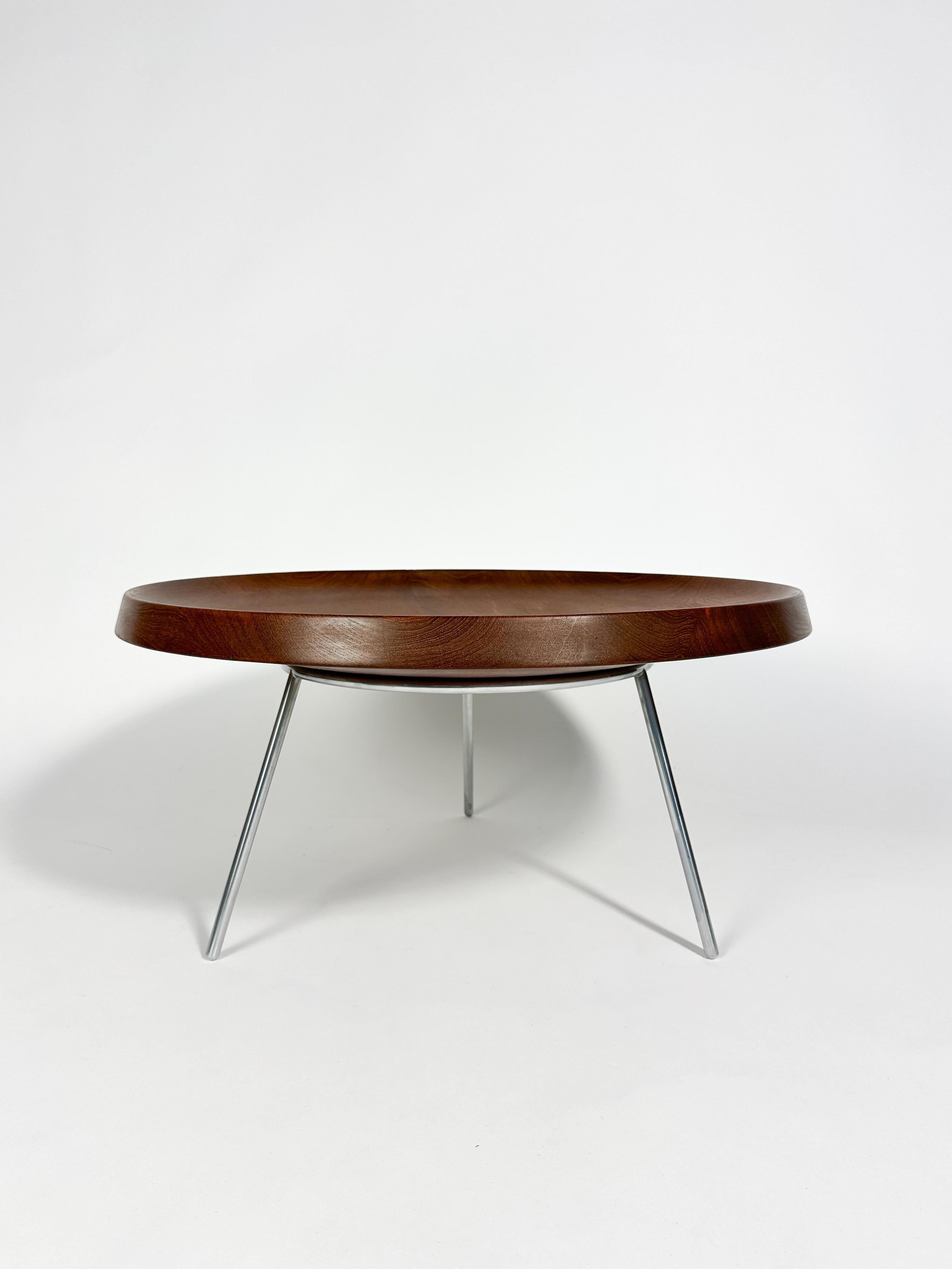 Hand-Crafted Hans Wegner Fruit Bowl JH586 Johannes Hansen Teak Coffee Table, 1956 For Sale