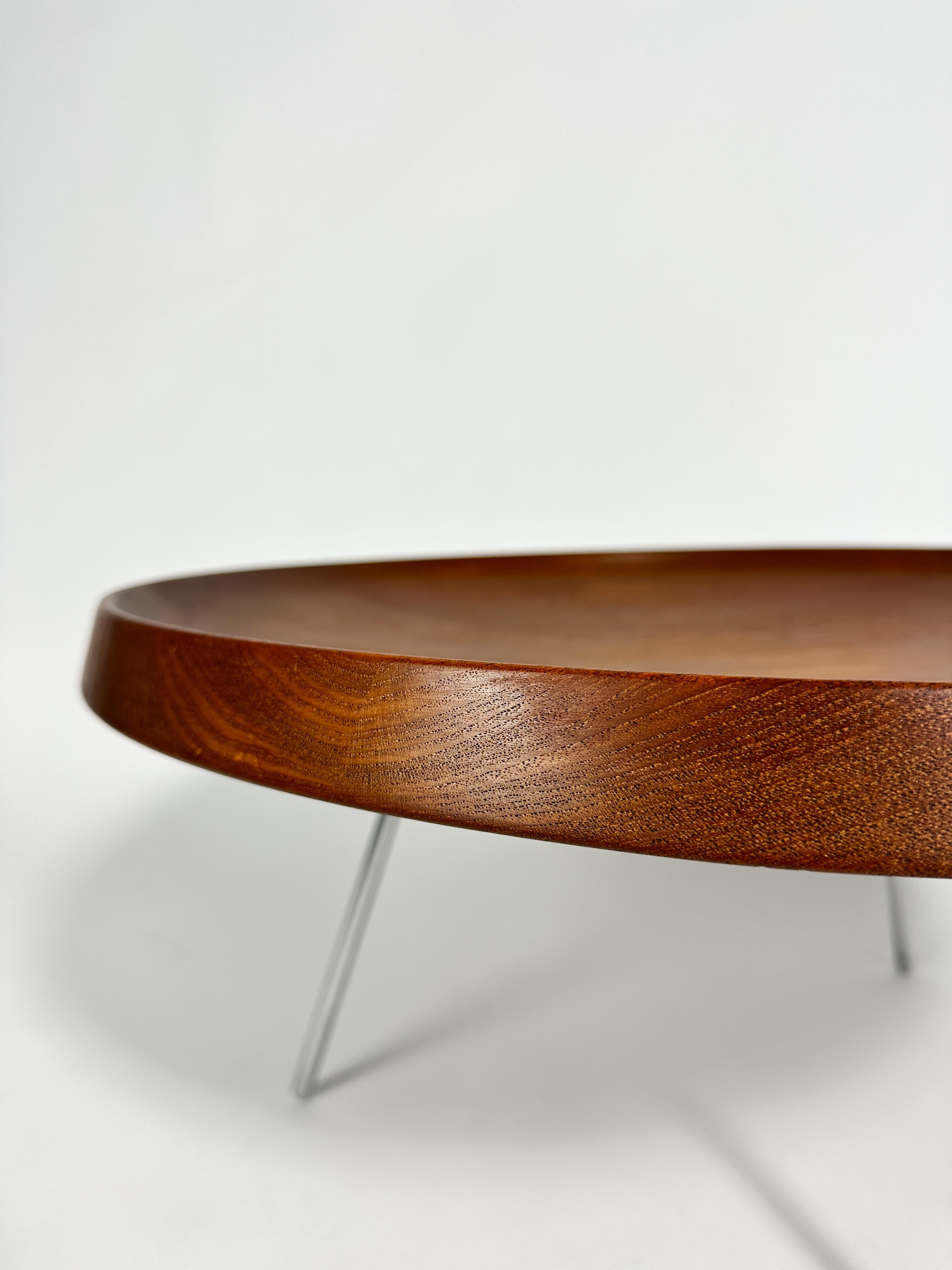 Hans Wegner Fruit Bowl JH586 Johannes Hansen Teak Coffee Table, 1956 In Good Condition For Sale In Basel, BS