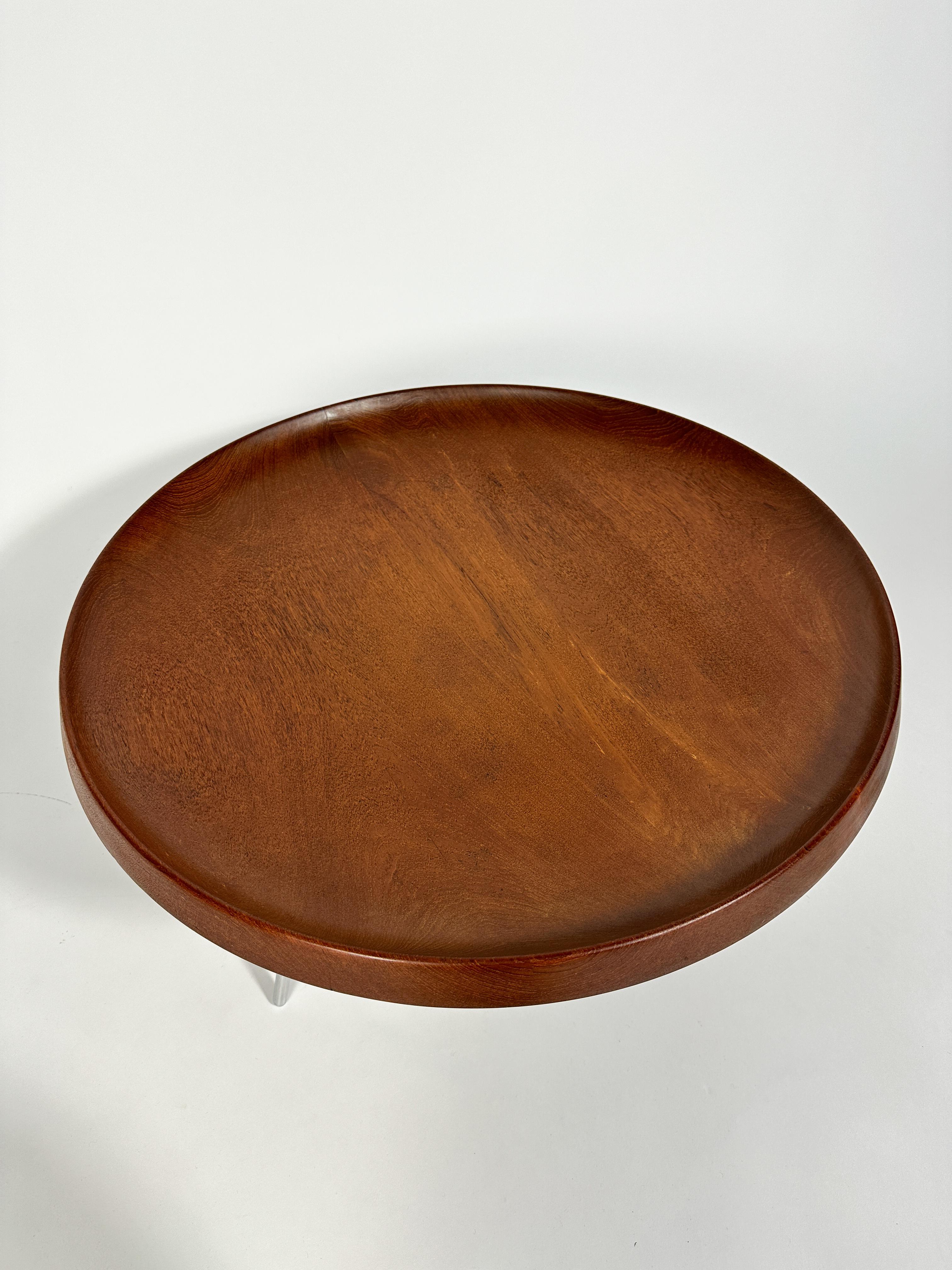 Hans Wegner Fruit Bowl JH586 Johannes Hansen Teak Coffee Table, 1956 For Sale 1