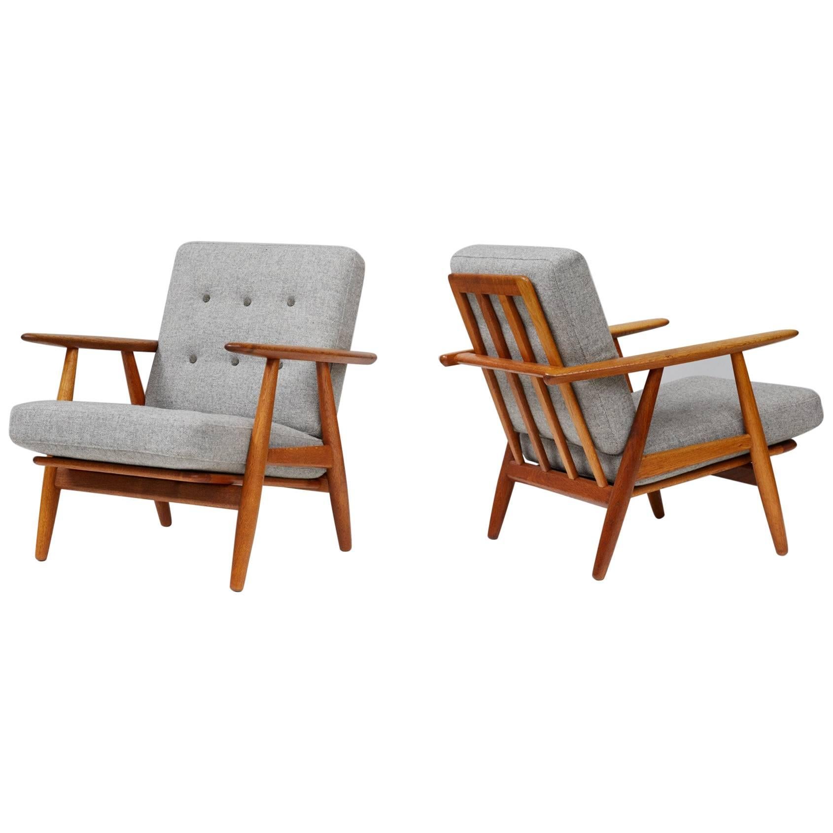 Hans Wegner GE-240 Cigar Chairs, Oak