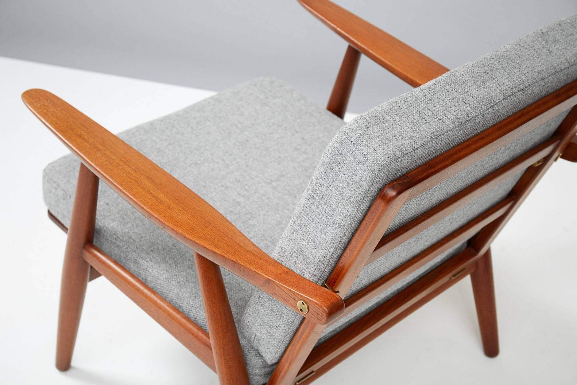 Wool Hans Wegner GE-270 Chairs, Teak