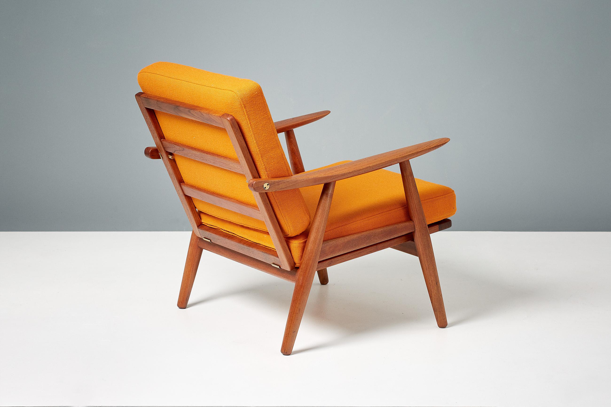 Danish Hans Wegner GE-270 Pair of Lounge Chairs, Teak