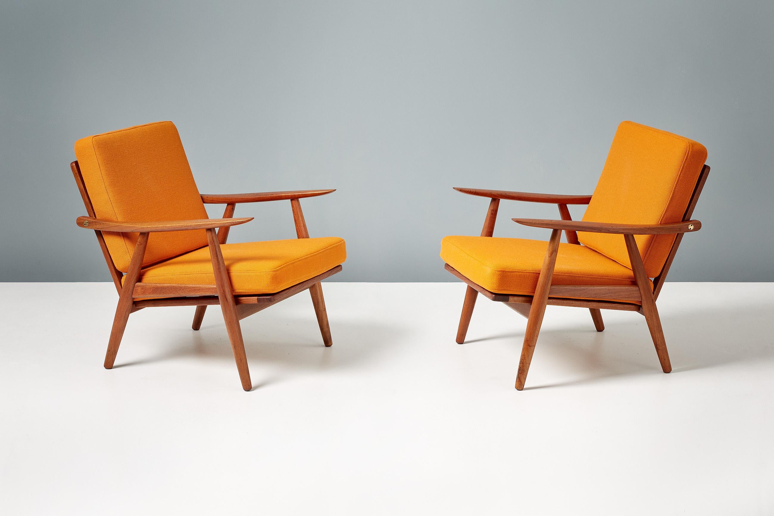 Mid-20th Century Hans Wegner GE-270 Pair of Lounge Chairs, Teak