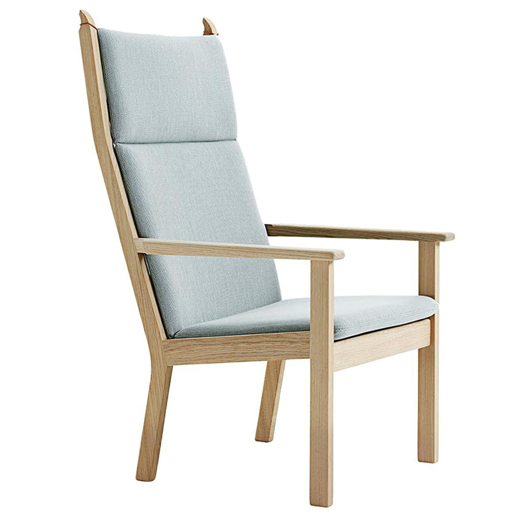 Hans Wegner GE-284A Highback Lounge Chair, Lacquered Beech For Sale