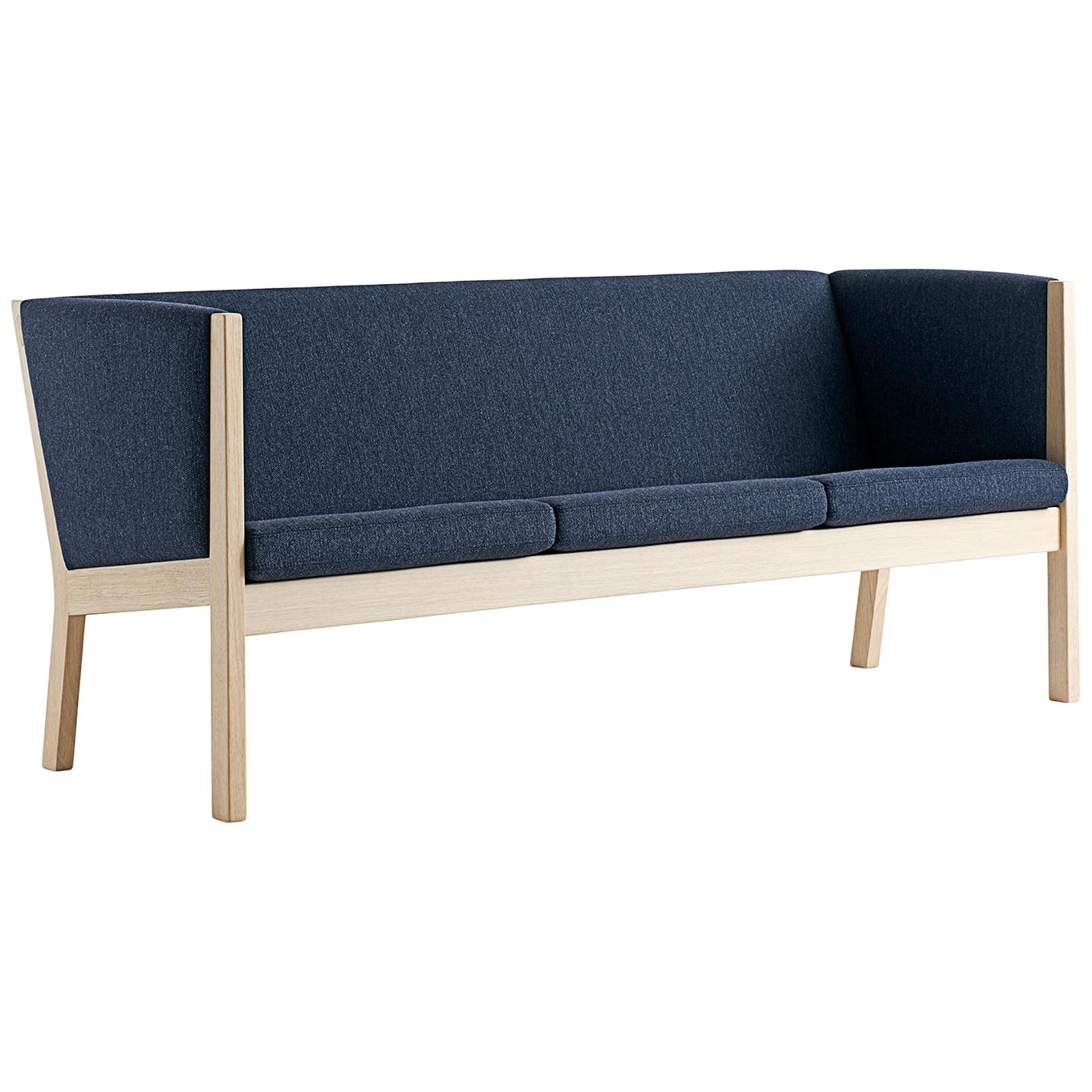 Hans Wegner GE 285 3-Seat Sofa, Stained Oak For Sale