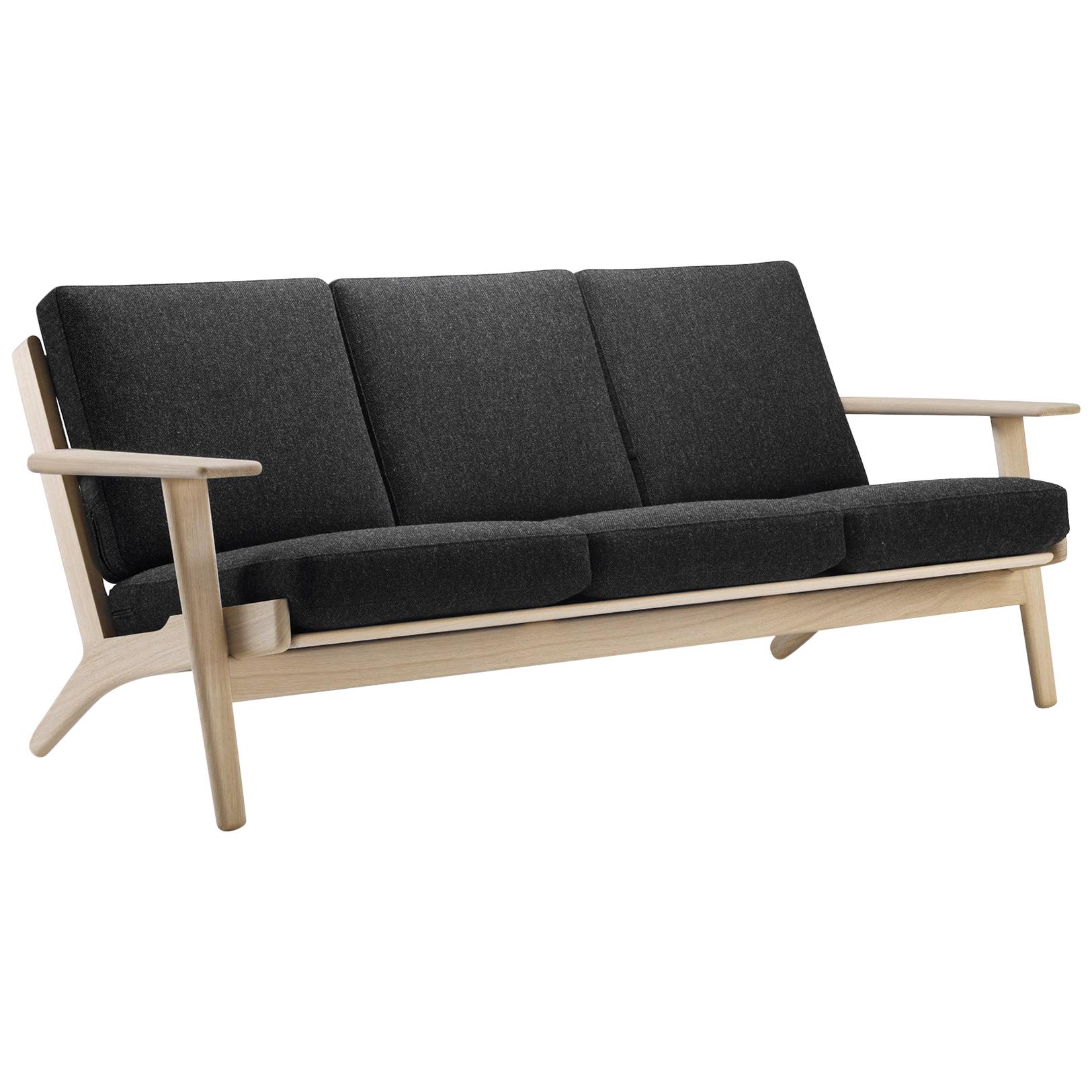 Hans Wegner GE-290/3 Sofa, Lacquered Oak For Sale