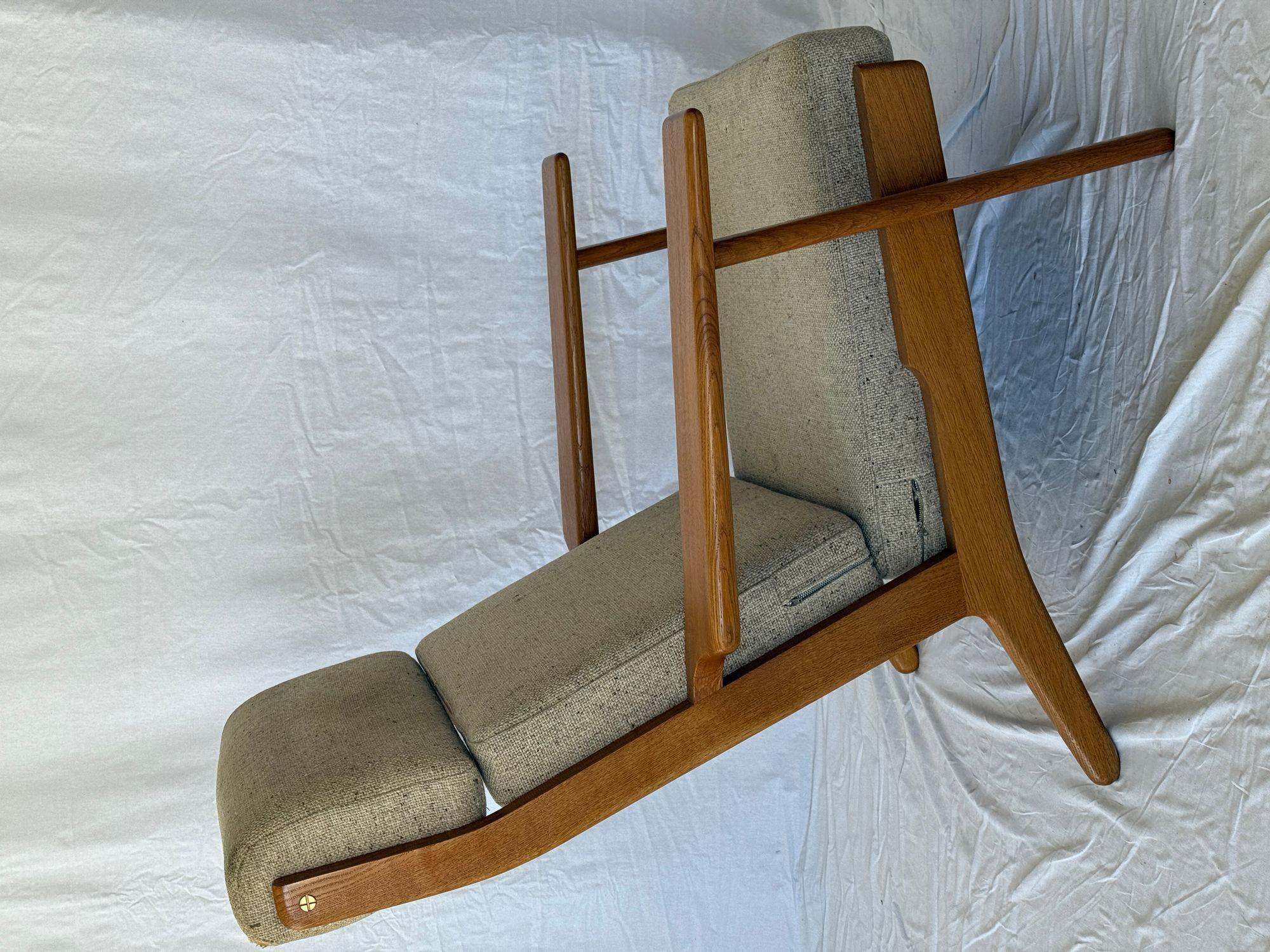 Hans Wegner GE-290 High Back Armchair Designed in 1953 and Produced by GETAMA.  Has Burned in Signature