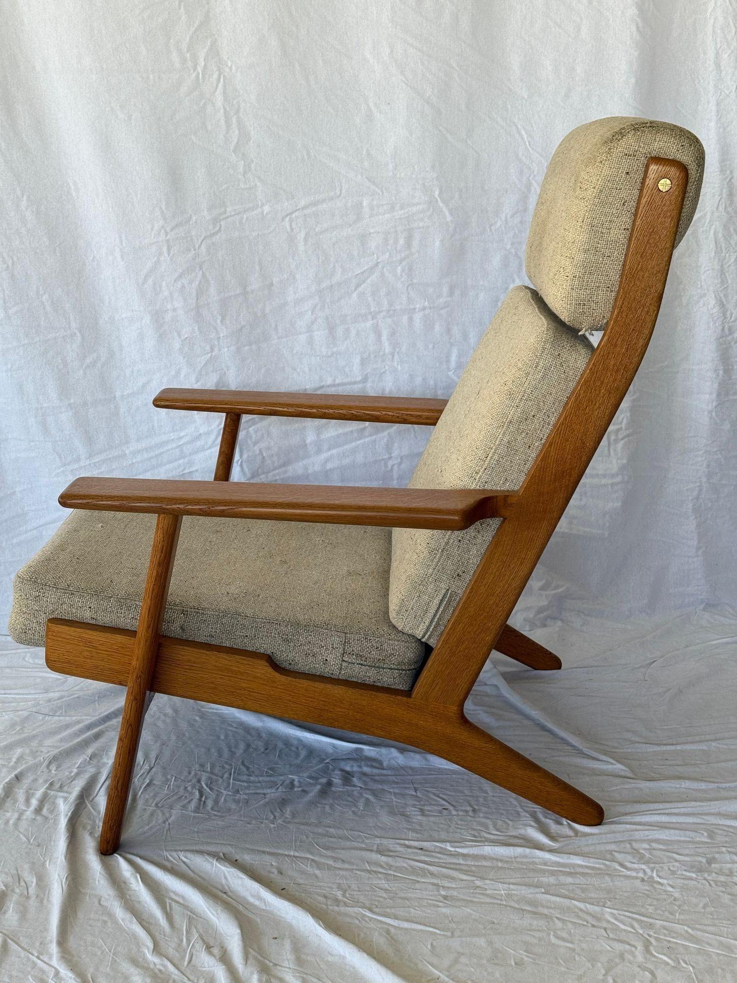 Hans Wegner GE-290 Chaise longue à dossier haut Bon état - En vente à Los Angeles, CA