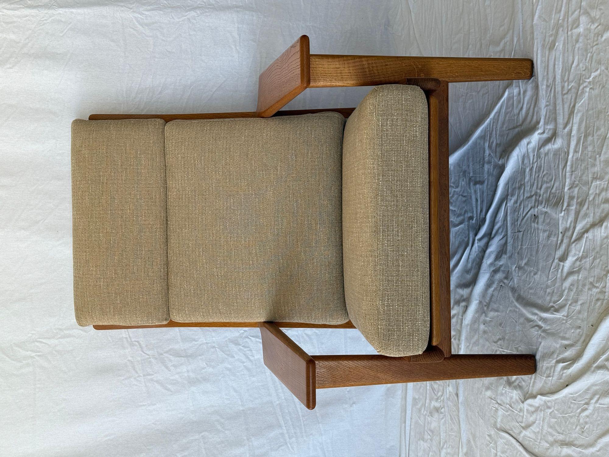 Hans Wegner GE-290 Highback Lounge Chair  Designed in 1953 and Produced by GETAMA.  Has Burned in Signature.