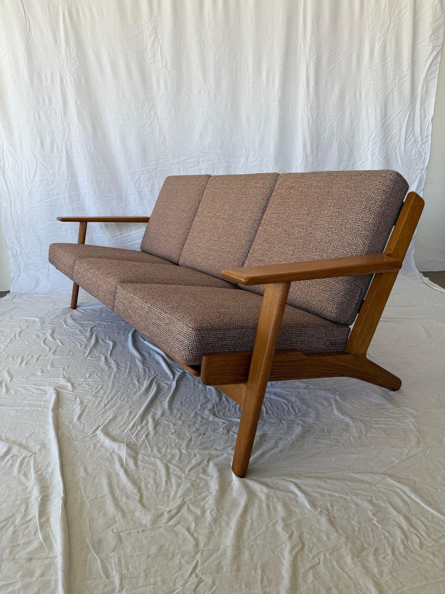 Hans Wegner GE-290 sofa designed in 1953 and produced by GETAMA.  Signed with Burned in Signature