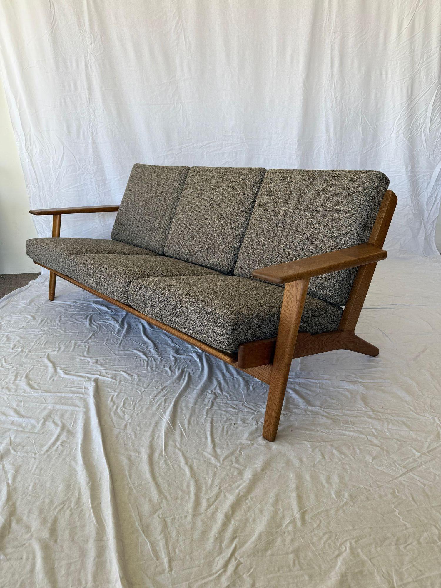 Hans Wegner GE-290 Sofa Designed in 1953 and Produced by GETAMA.  Has Burned in signature