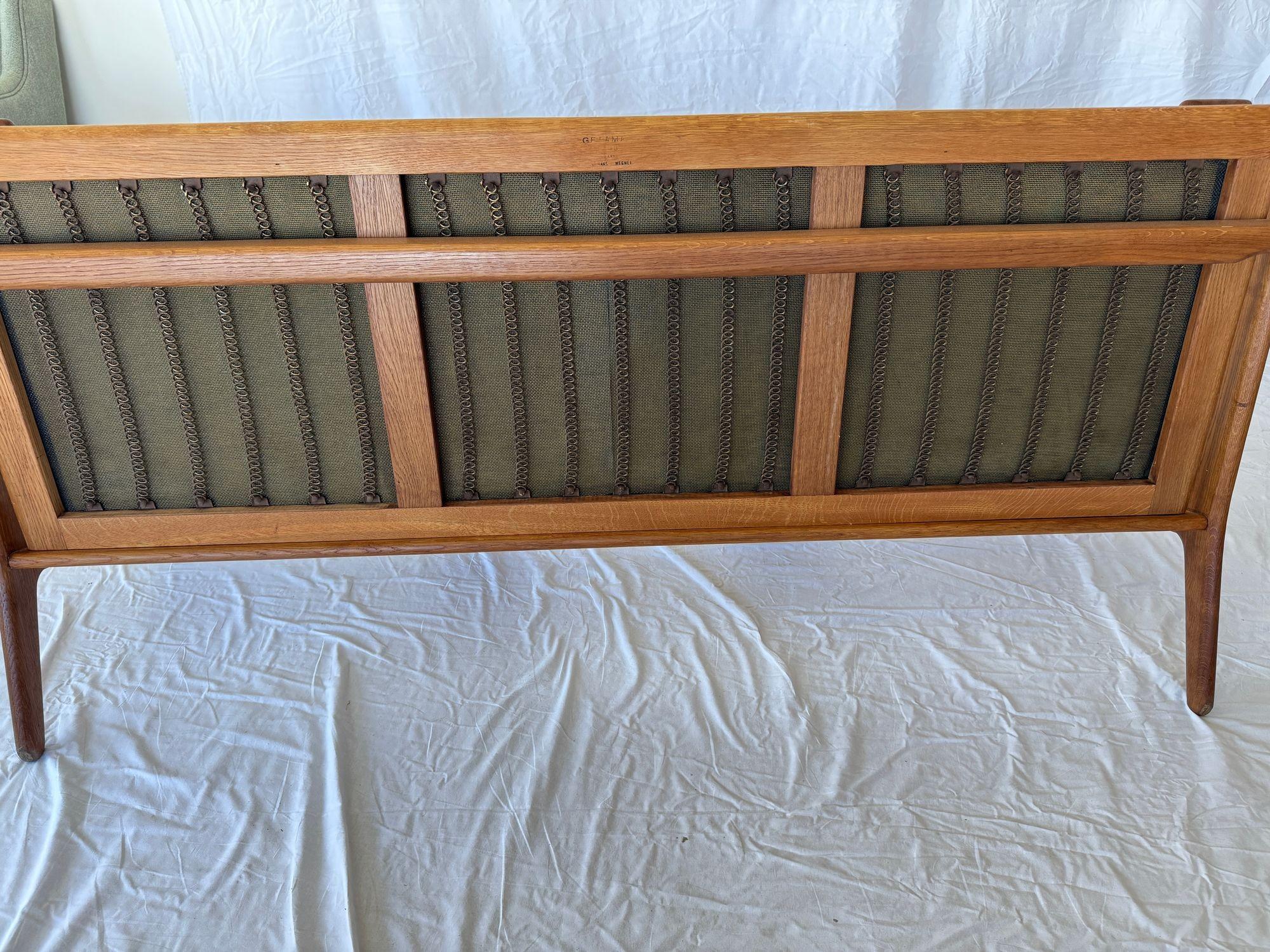 Fabric Hans Wegner GE-290 Sofa For Sale